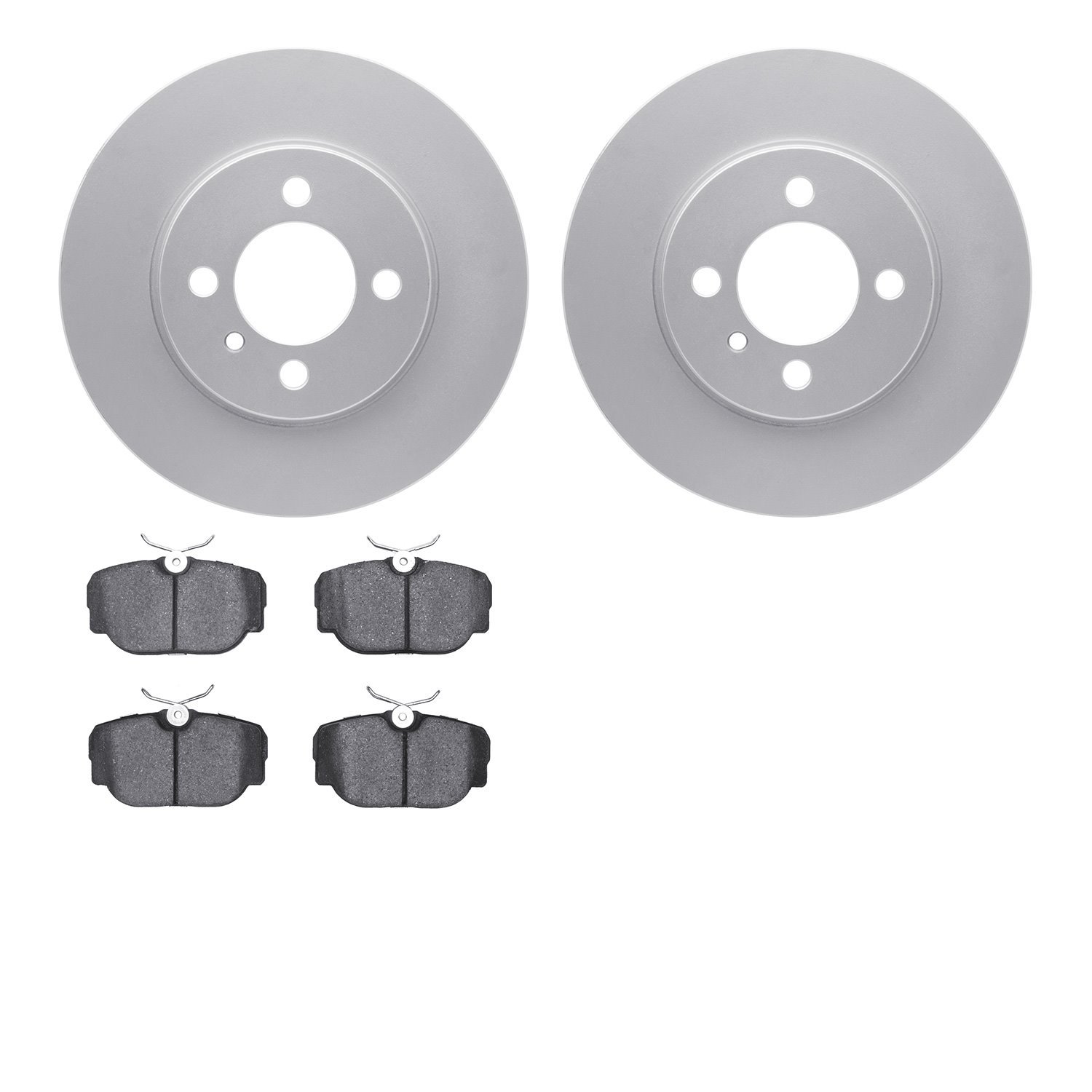 4602-31000 Geospec Brake Rotors w/5000 Euro Ceramic Brake Pads Kit, 1984-1991 BMW, Position: Front