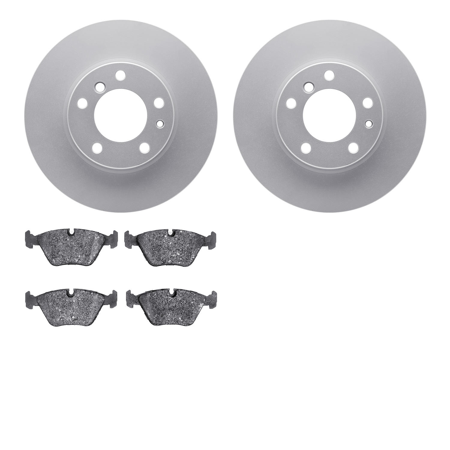 4602-31002 Geospec Brake Rotors w/5000 Euro Ceramic Brake Pads Kit, 1987-1995 BMW, Position: Front