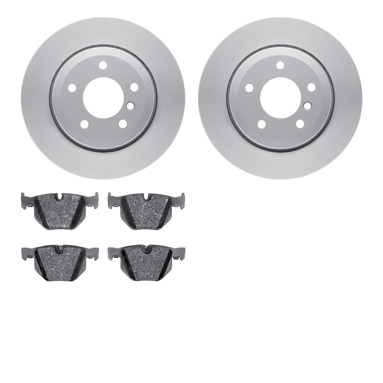 4602-31039 Geospec Brake Rotors w/5000 Euro Ceramic Brake Pads Kit, 2006-2010 BMW, Position: Rear