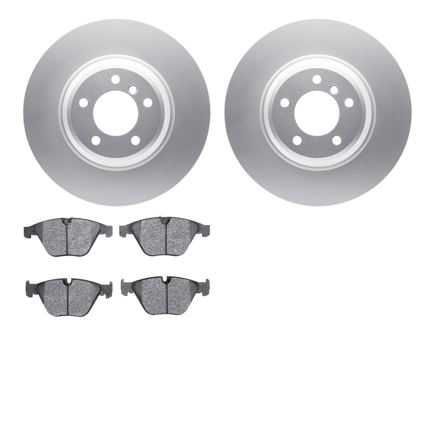 4602-31043 Geospec Brake Rotors w/5000 Euro Ceramic Brake Pads Kit, 2007-2015 BMW, Position: Front