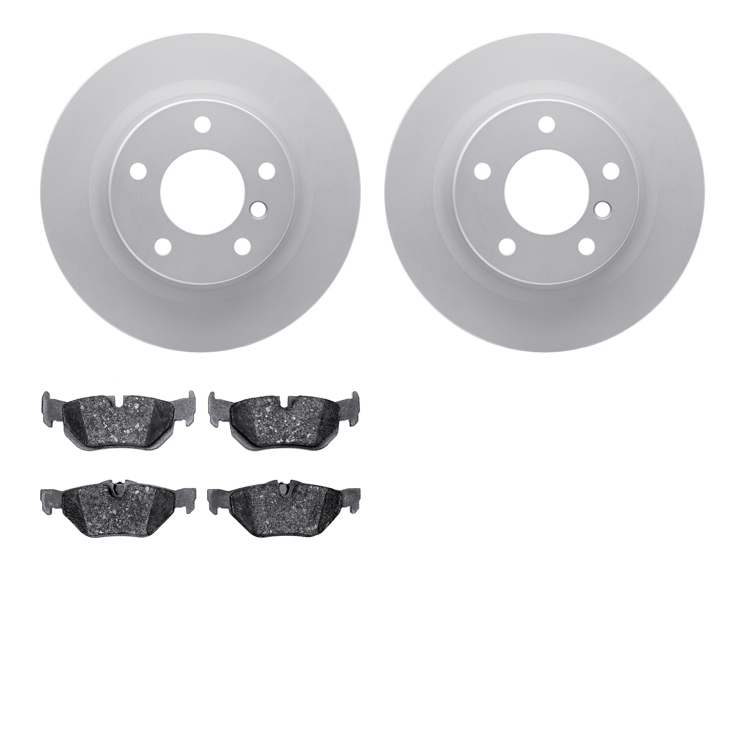 4602-31046 Geospec Brake Rotors w/5000 Euro Ceramic Brake Pads Kit, 2008-2013 BMW, Position: Rear