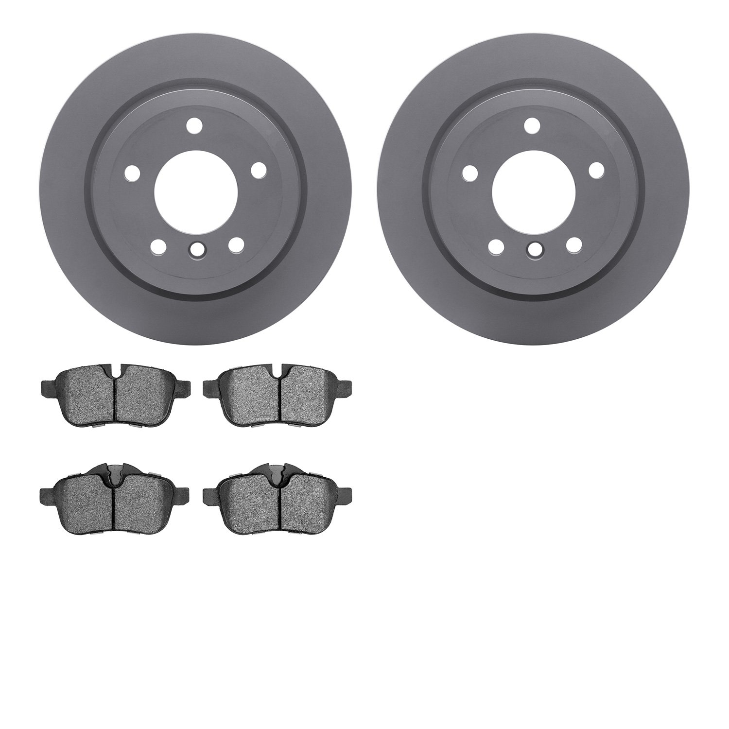 4602-31055 Geospec Brake Rotors w/5000 Euro Ceramic Brake Pads Kit, 2009-2016 BMW, Position: Rear