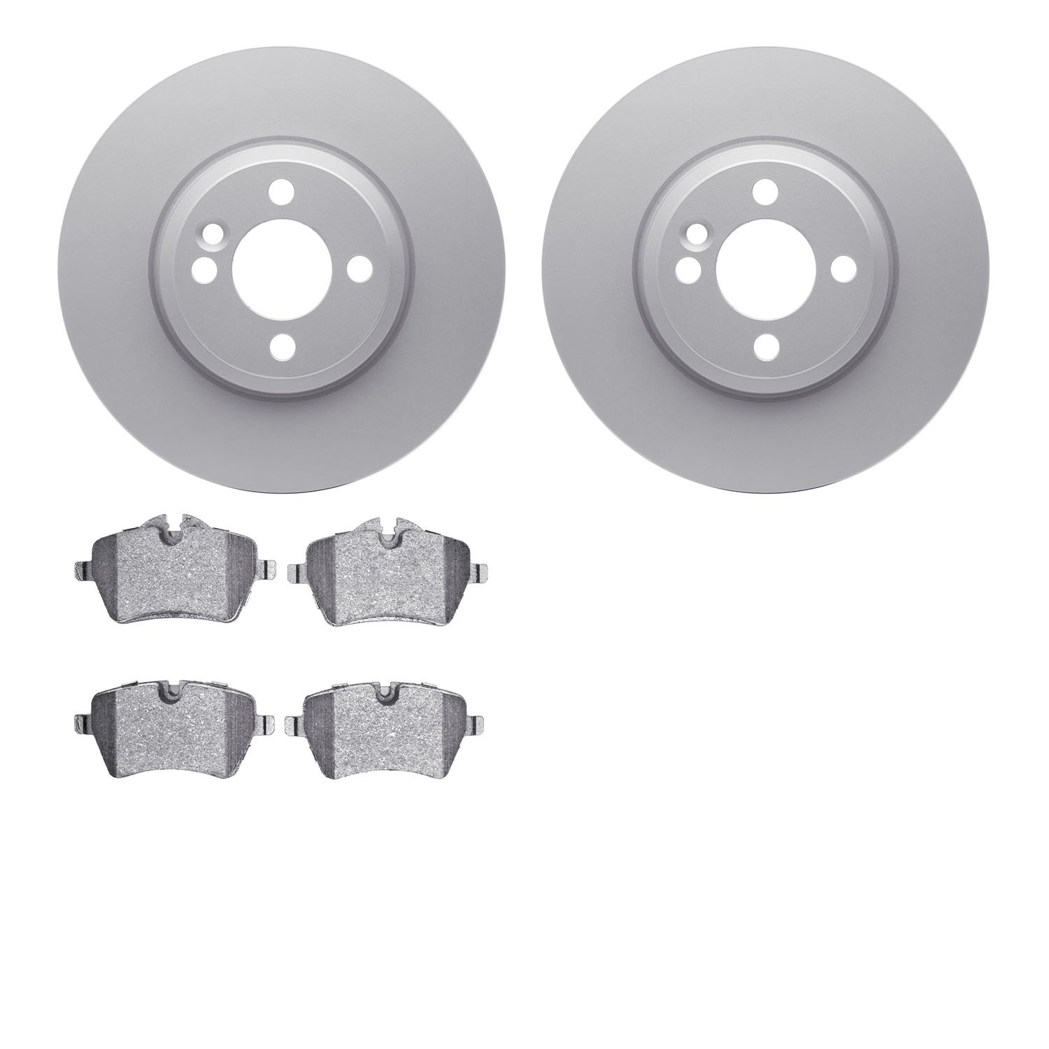 4602-32007 Geospec Brake Rotors w/5000 Euro Ceramic Brake Pads Kit, 2007-2015 Mini, Position: Front