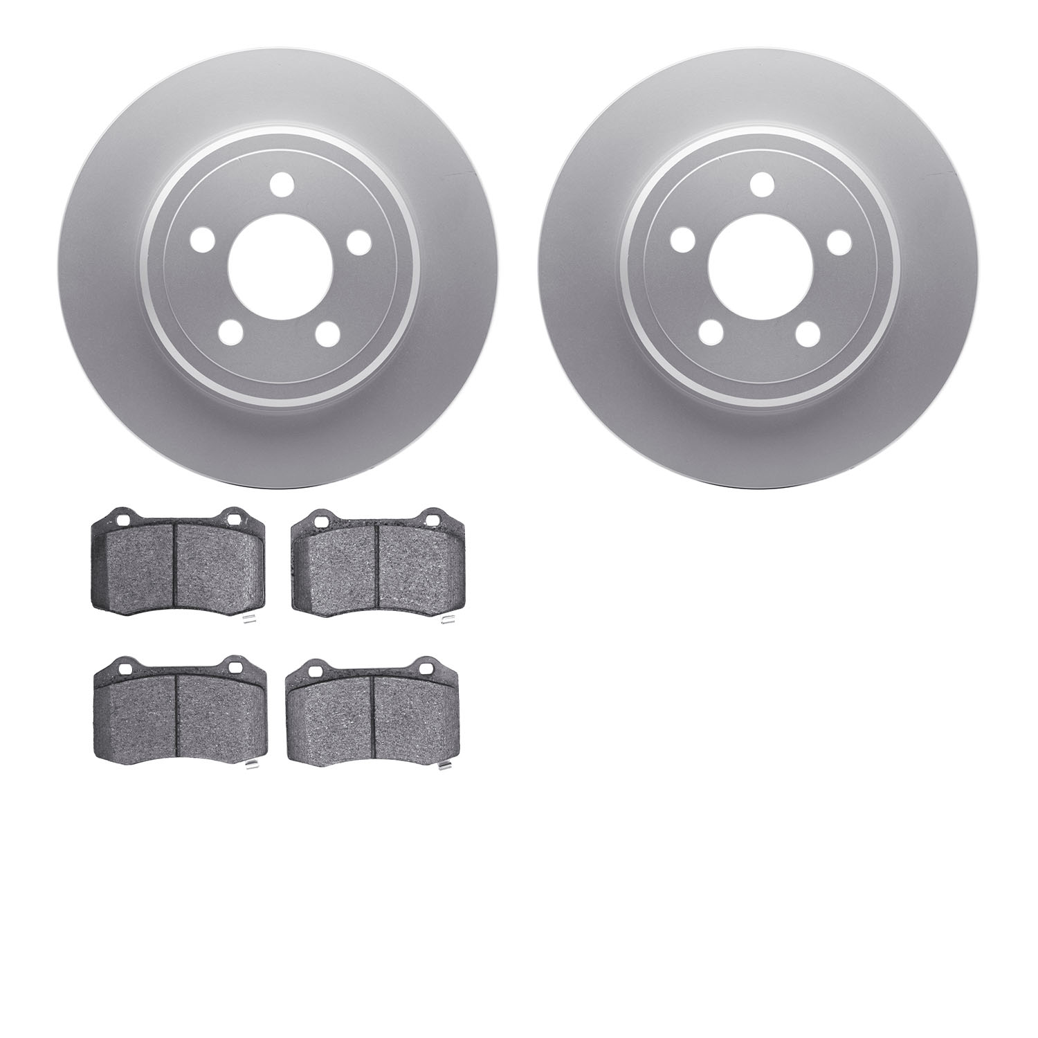 4602-39001 Geospec Brake Rotors w/5000 Euro Ceramic Brake Pads Kit, Fits Select Mopar, Position: Rear