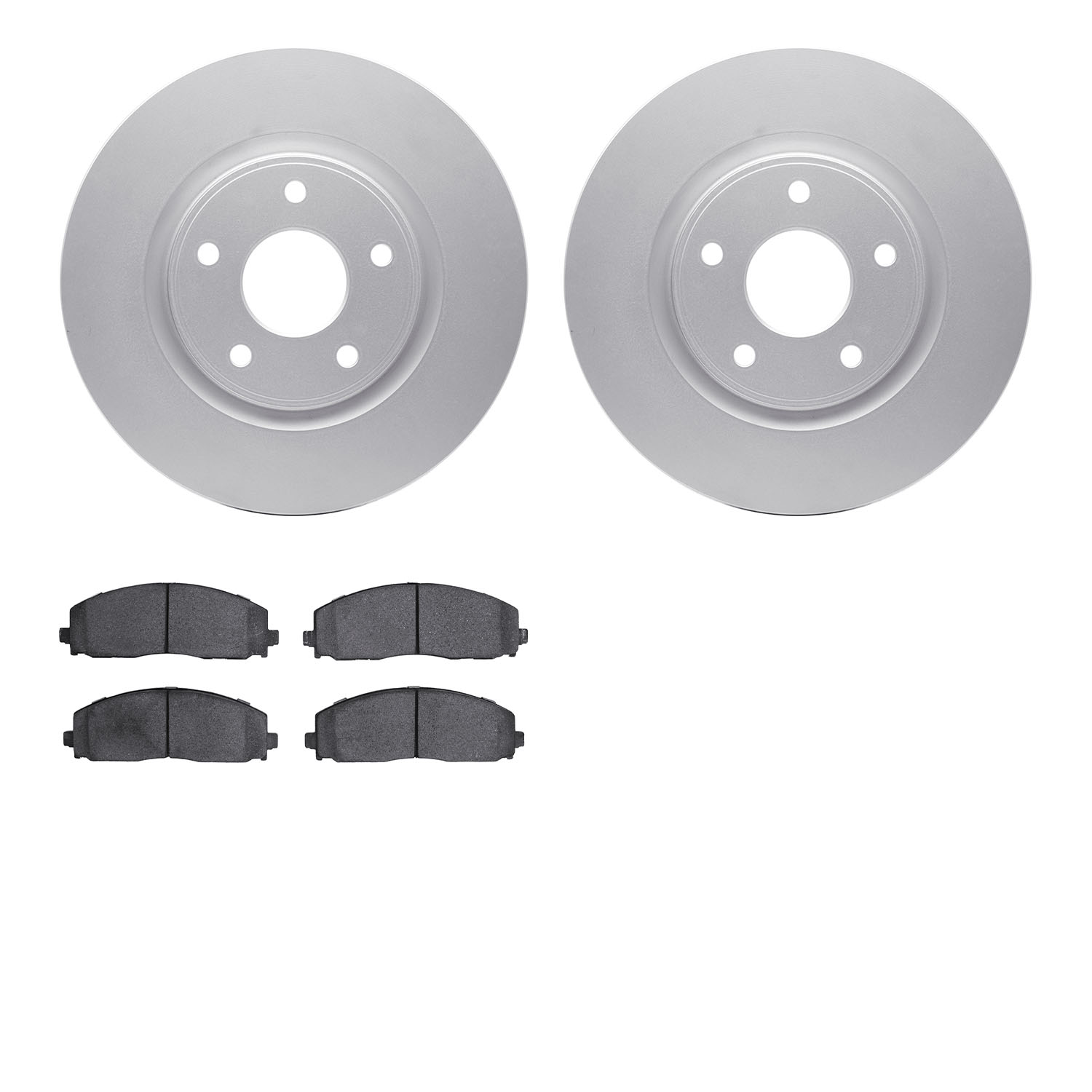 4602-40002 Geospec Brake Rotors w/5000 Euro Ceramic Brake Pads Kit, Fits Select Multiple Makes/Models, Position: Front