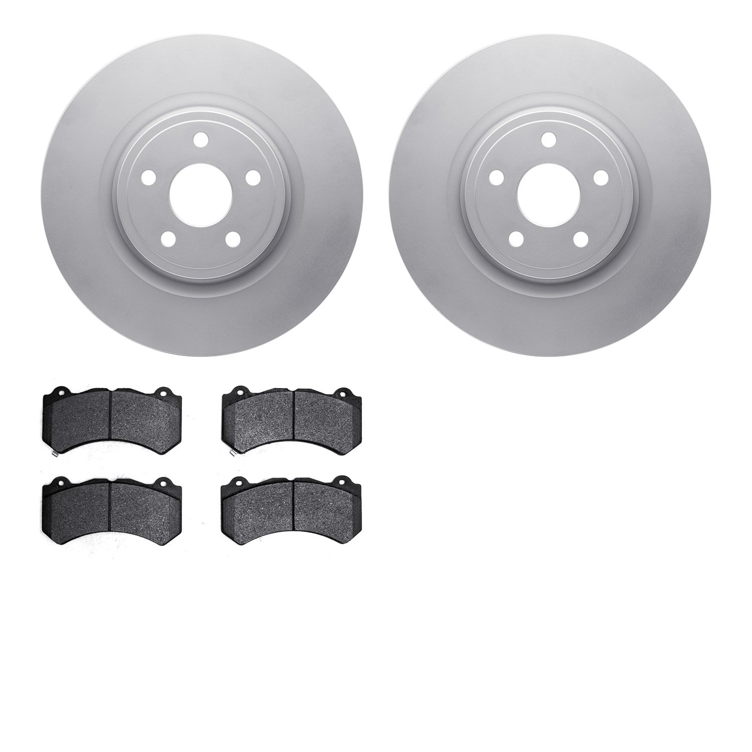 4602-42004 Geospec Brake Rotors w/5000 Euro Ceramic Brake Pads Kit, Fits Select Mopar, Position: Front