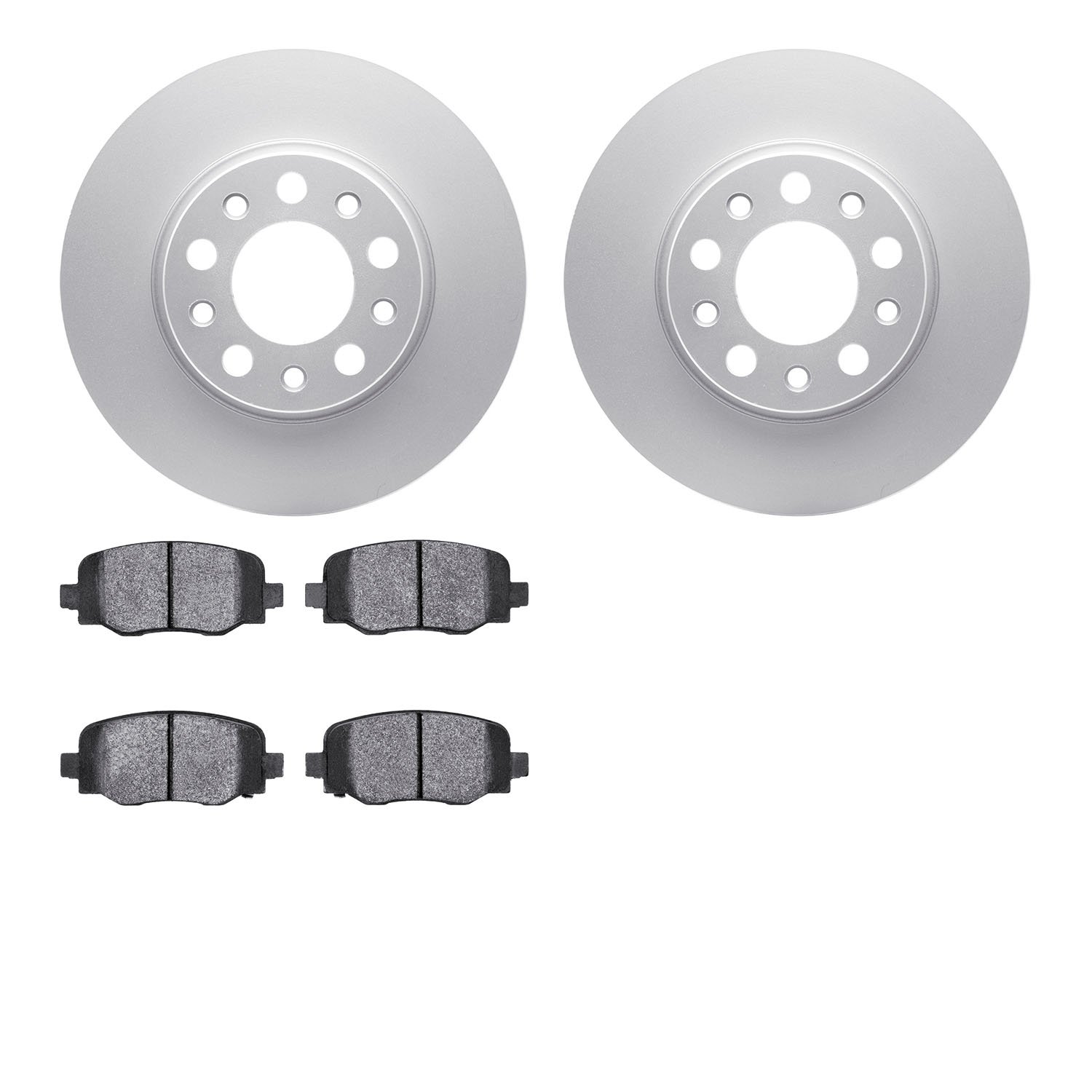 4602-42006 Geospec Brake Rotors w/5000 Euro Ceramic Brake Pads Kit, Fits Select Mopar, Position: Rear