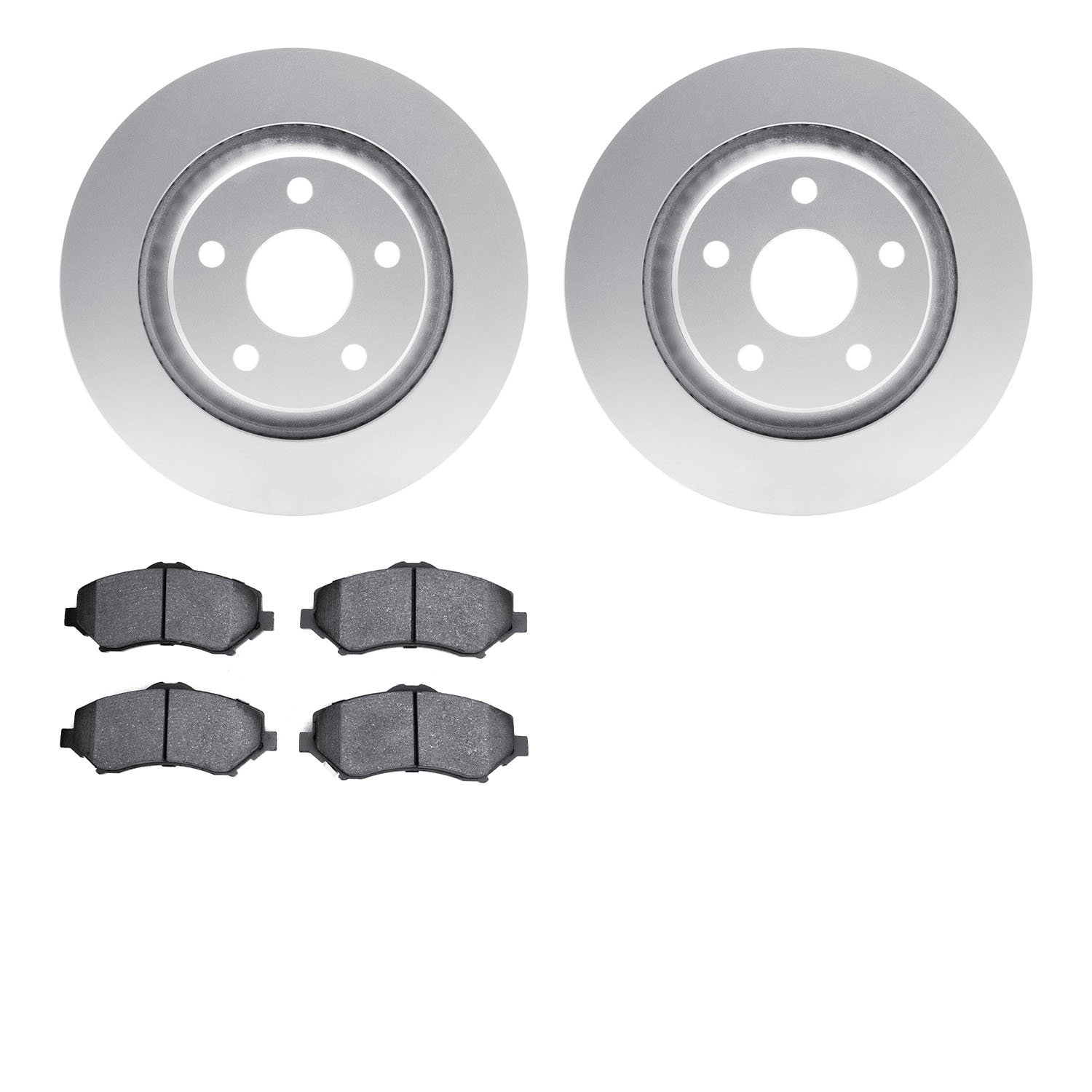 4602-42010 Geospec Brake Rotors w/5000 Euro Ceramic Brake Pads Kit, 2012-2018 Mopar, Position: Front