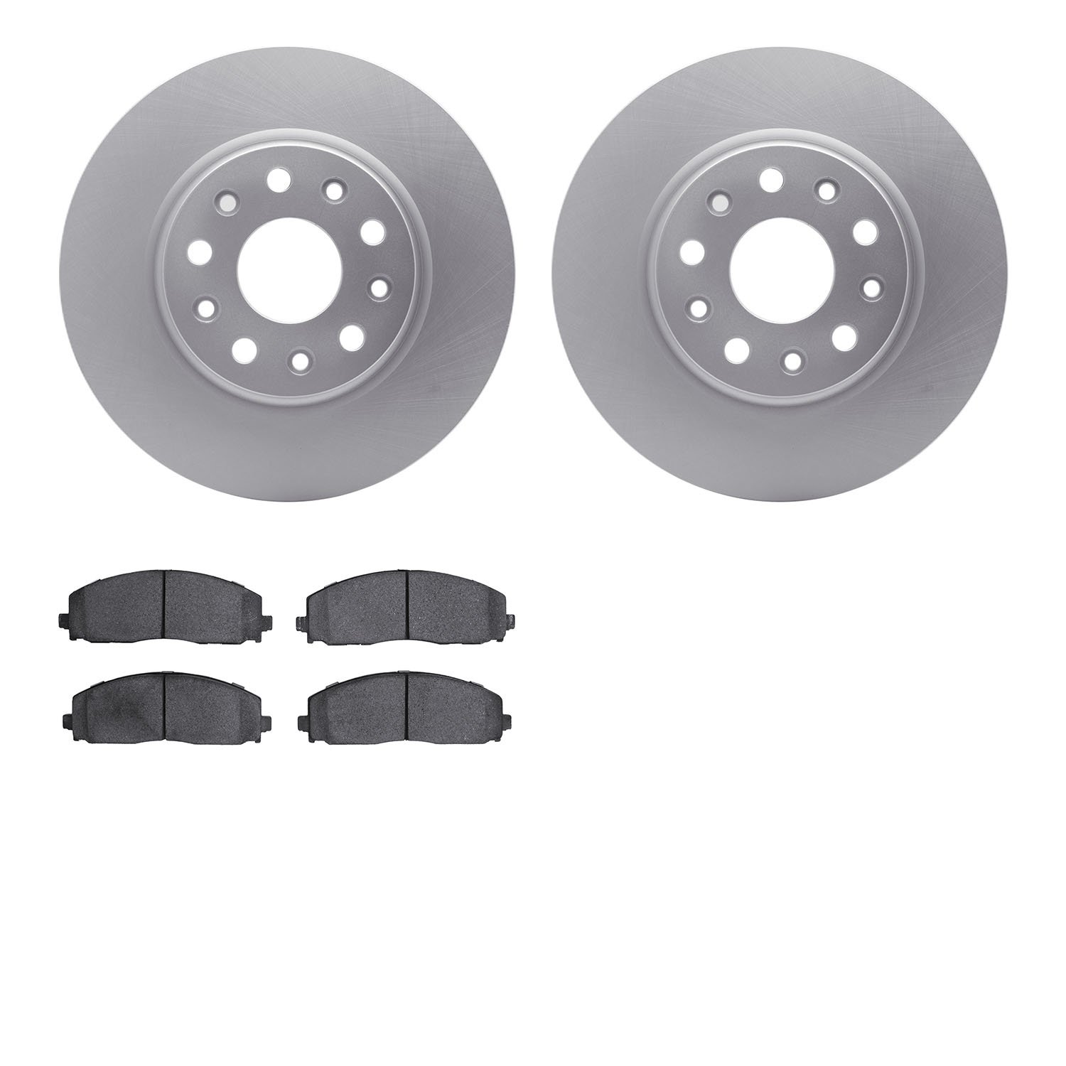 4602-42012 Geospec Brake Rotors w/5000 Euro Ceramic Brake Pads Kit, Fits Select Mopar, Position: Front