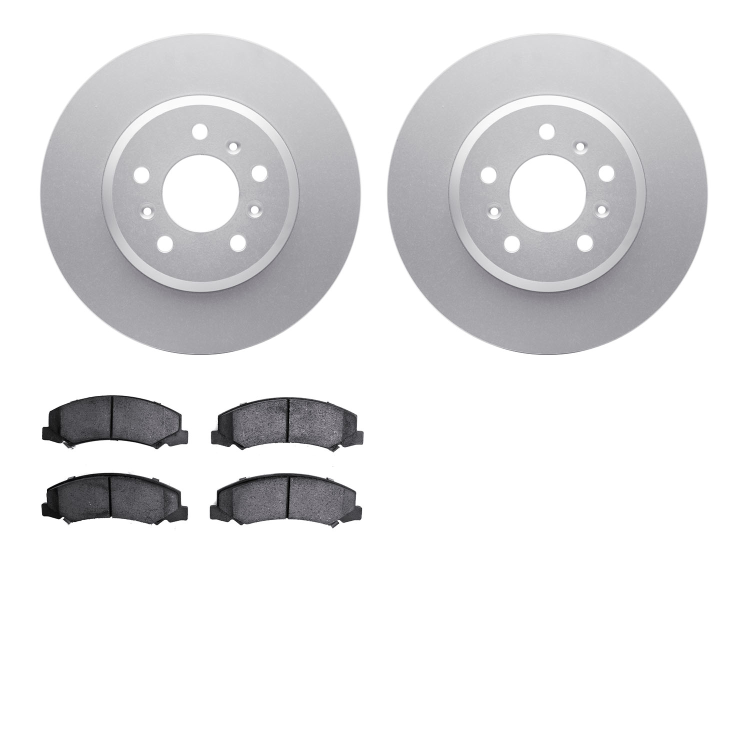 4602-45001 Geospec Brake Rotors w/5000 Euro Ceramic Brake Pads Kit, 2006-2016 GM, Position: Front