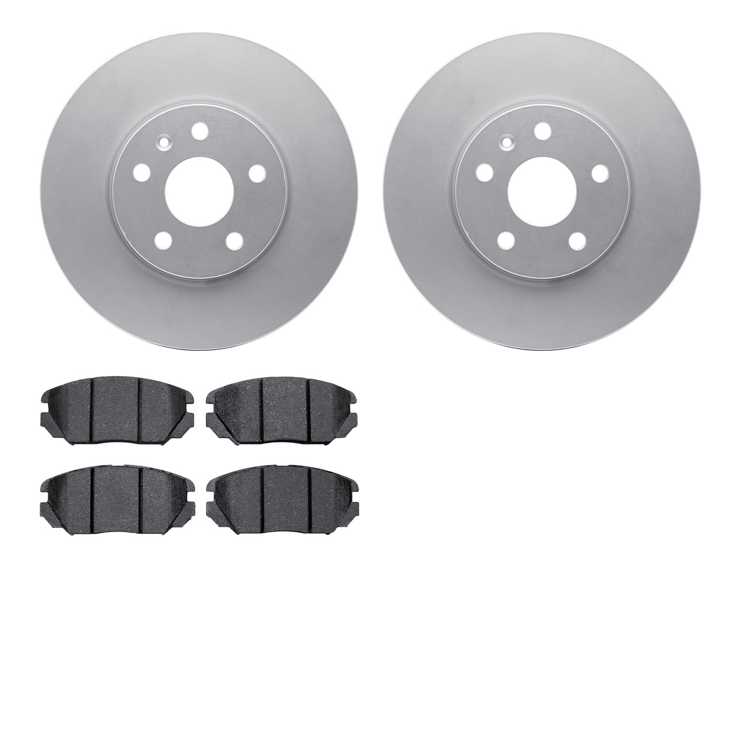 4602-45004 Geospec Brake Rotors w/5000 Euro Ceramic Brake Pads Kit, 2010-2020 GM, Position: Front