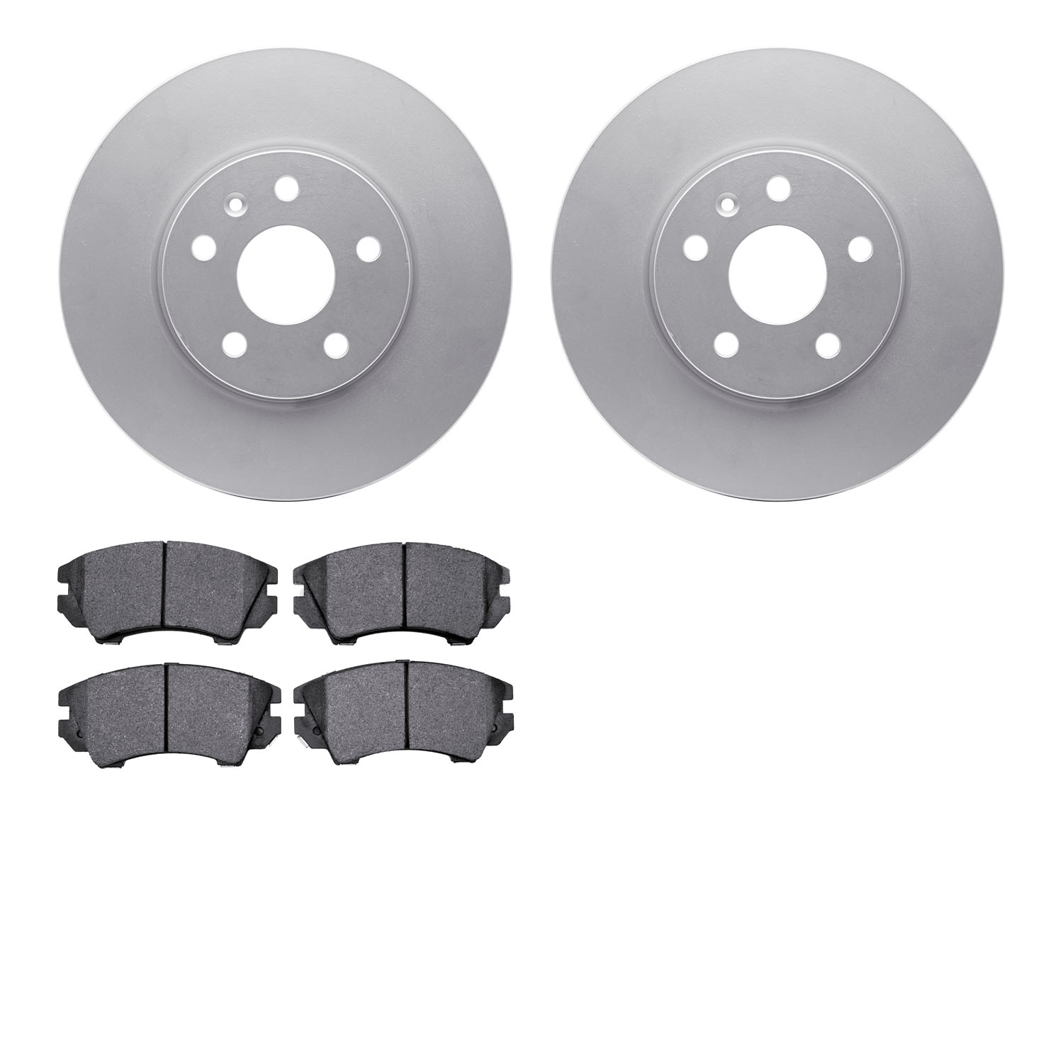 4602-45005 Geospec Brake Rotors w/5000 Euro Ceramic Brake Pads Kit, 2010-2015 GM, Position: Front