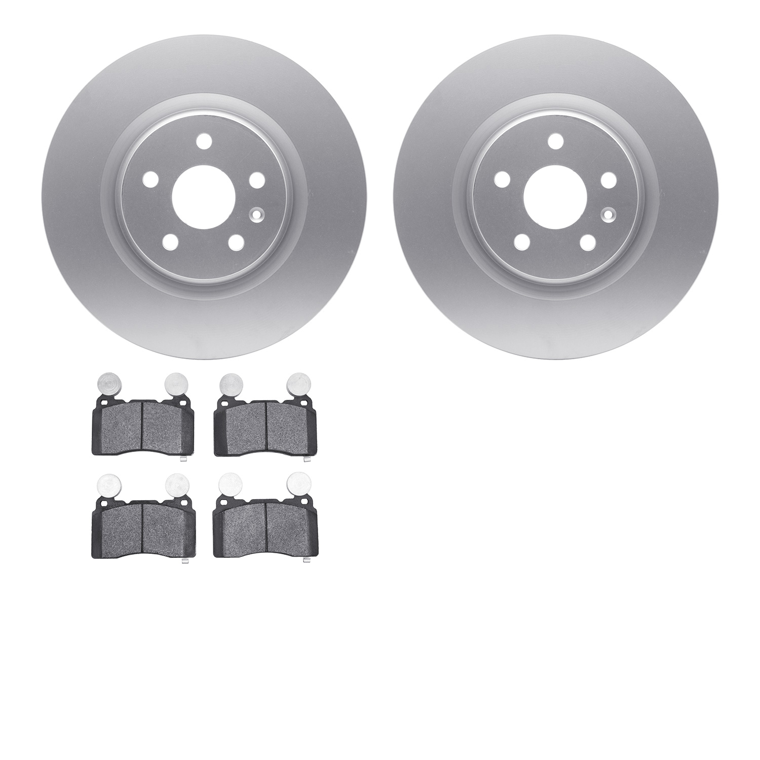 4602-45007 Geospec Brake Rotors w/5000 Euro Ceramic Brake Pads Kit, 2010-2015 GM, Position: Front
