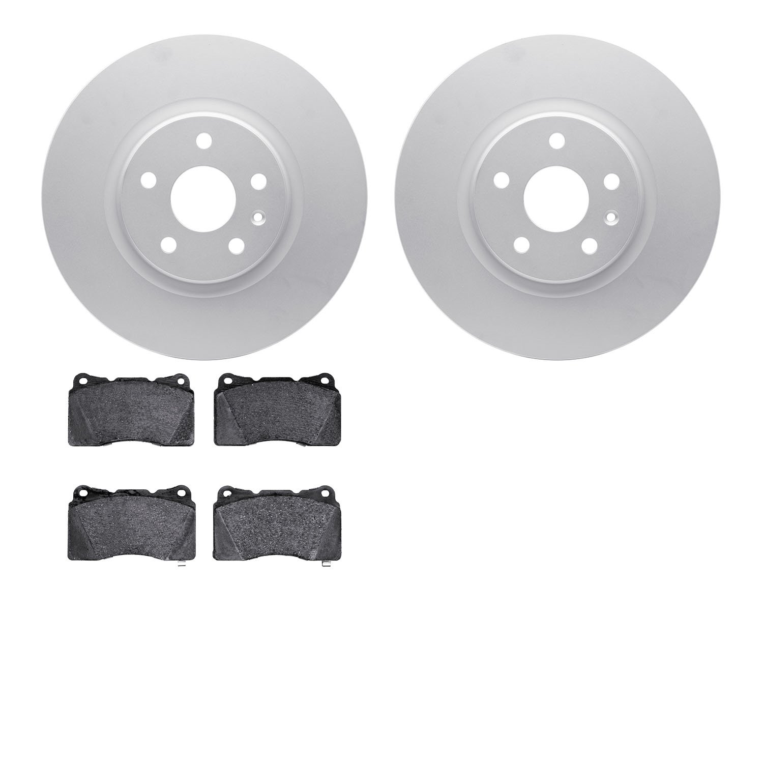 4602-45009 Geospec Brake Rotors w/5000 Euro Ceramic Brake Pads Kit, 2013-2019 GM, Position: Front