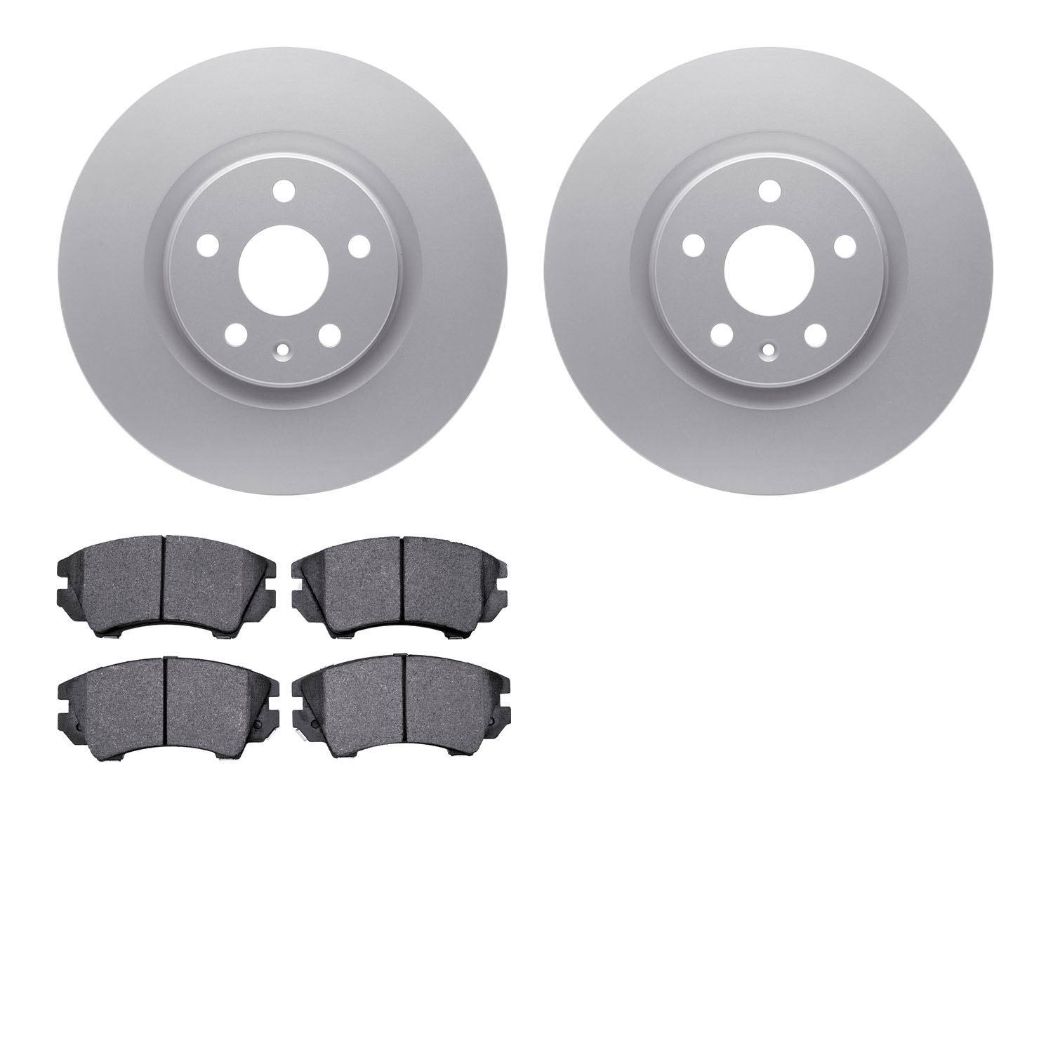 4602-46009 Geospec Brake Rotors w/5000 Euro Ceramic Brake Pads Kit, 2011-2017 GM, Position: Front