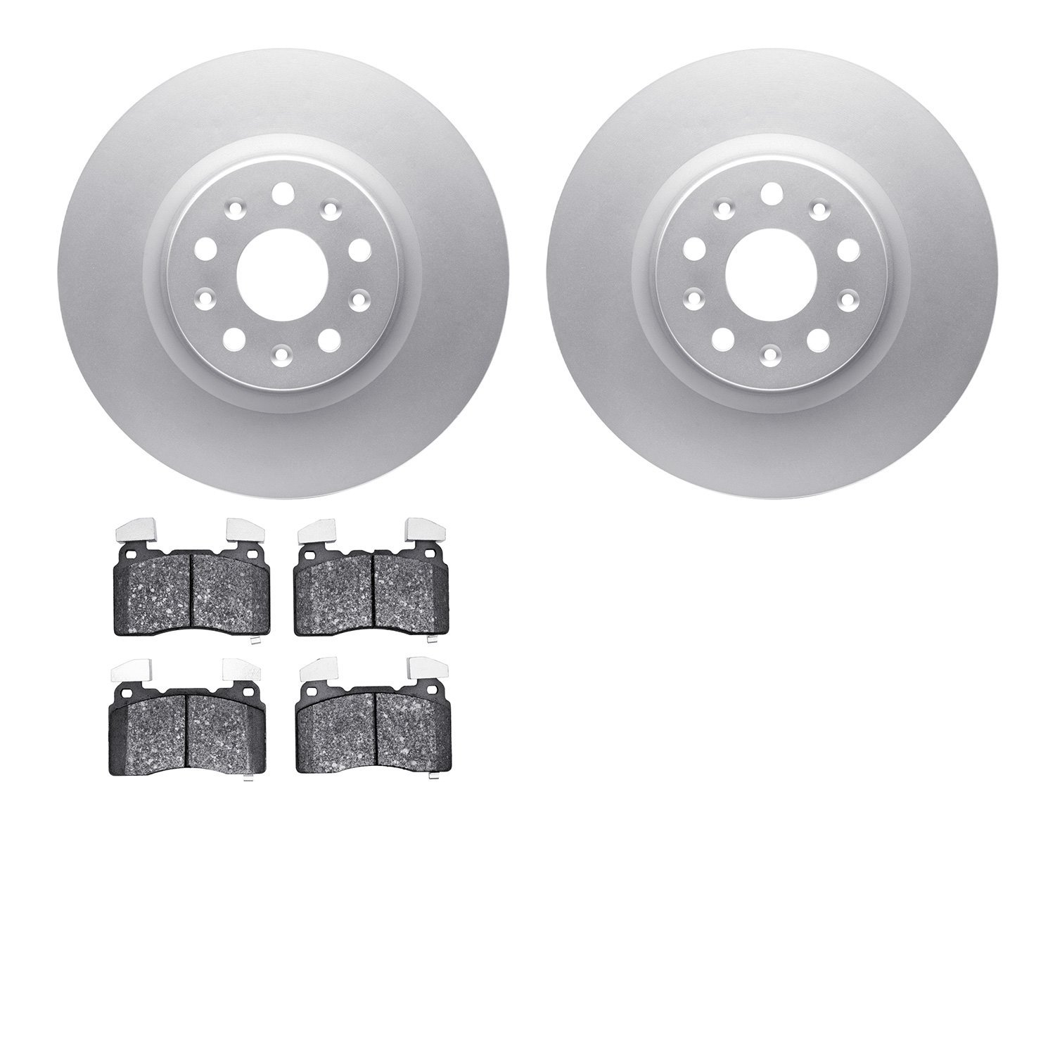 4602-46014 Geospec Brake Rotors w/5000 Euro Ceramic Brake Pads Kit, Fits Select GM, Position: Front