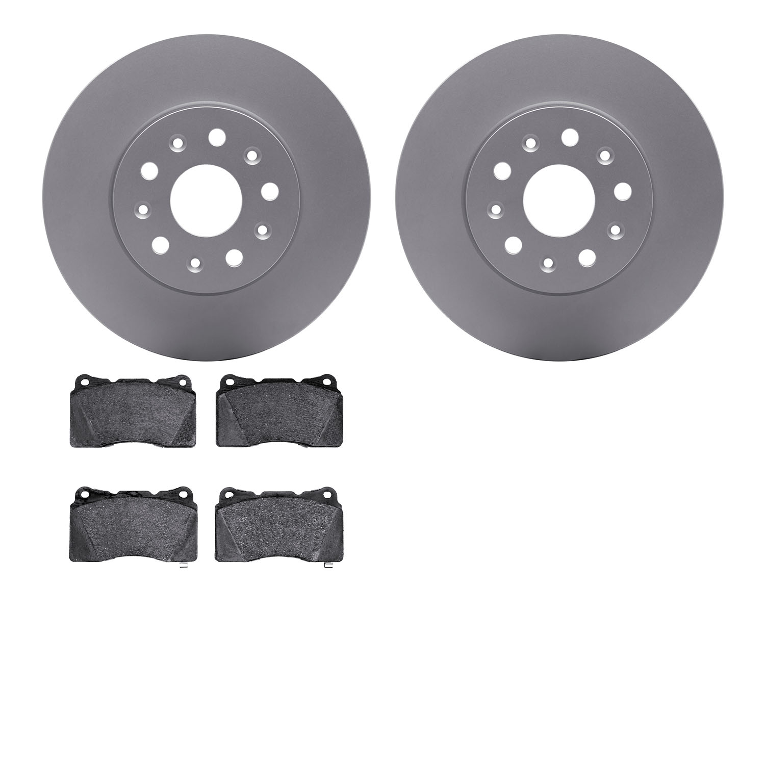 4602-46016 Geospec Brake Rotors w/5000 Euro Ceramic Brake Pads Kit, 2014-2020 GM, Position: Front