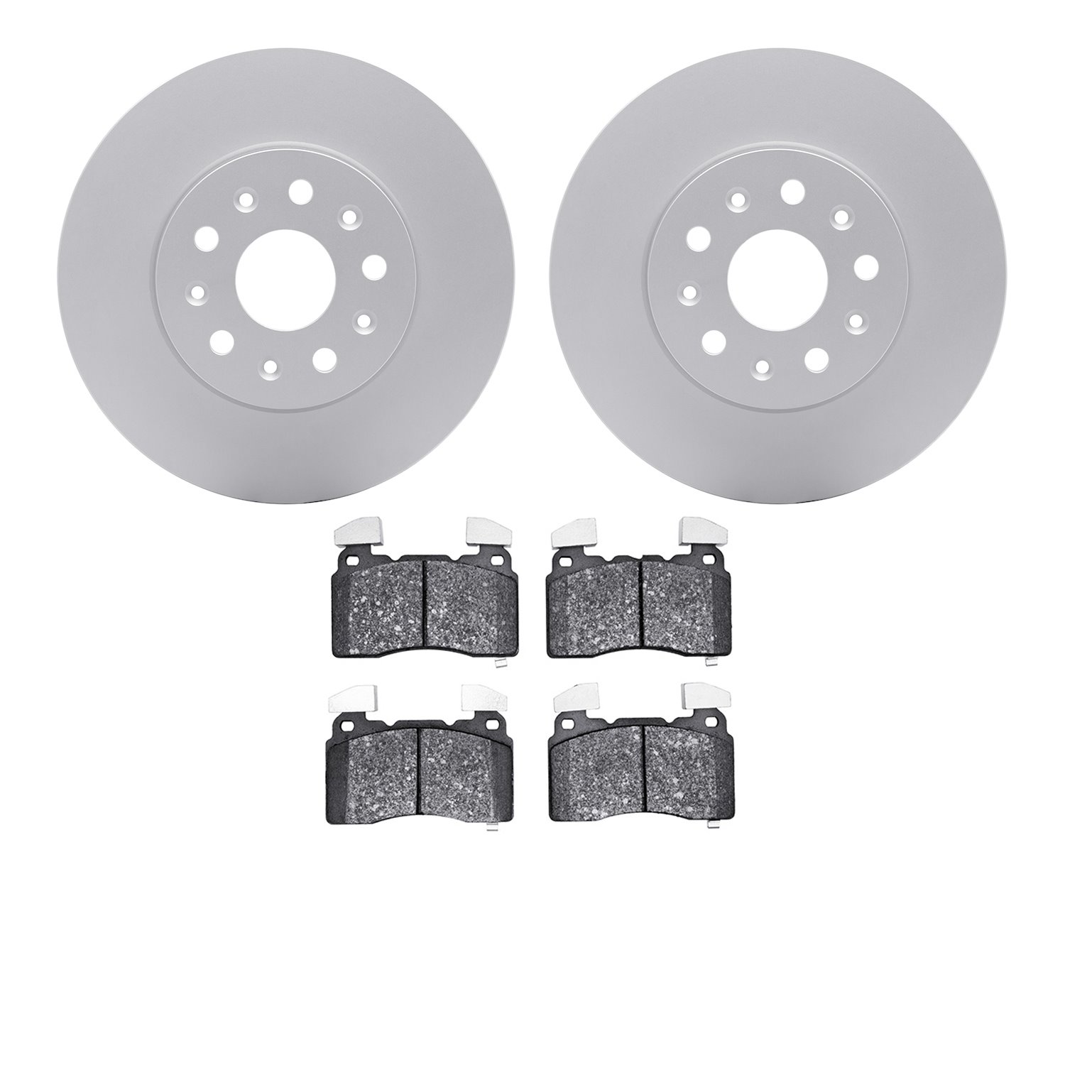 4602-46017 Geospec Brake Rotors w/5000 Euro Ceramic Brake Pads Kit, 2016-2019 GM, Position: Front