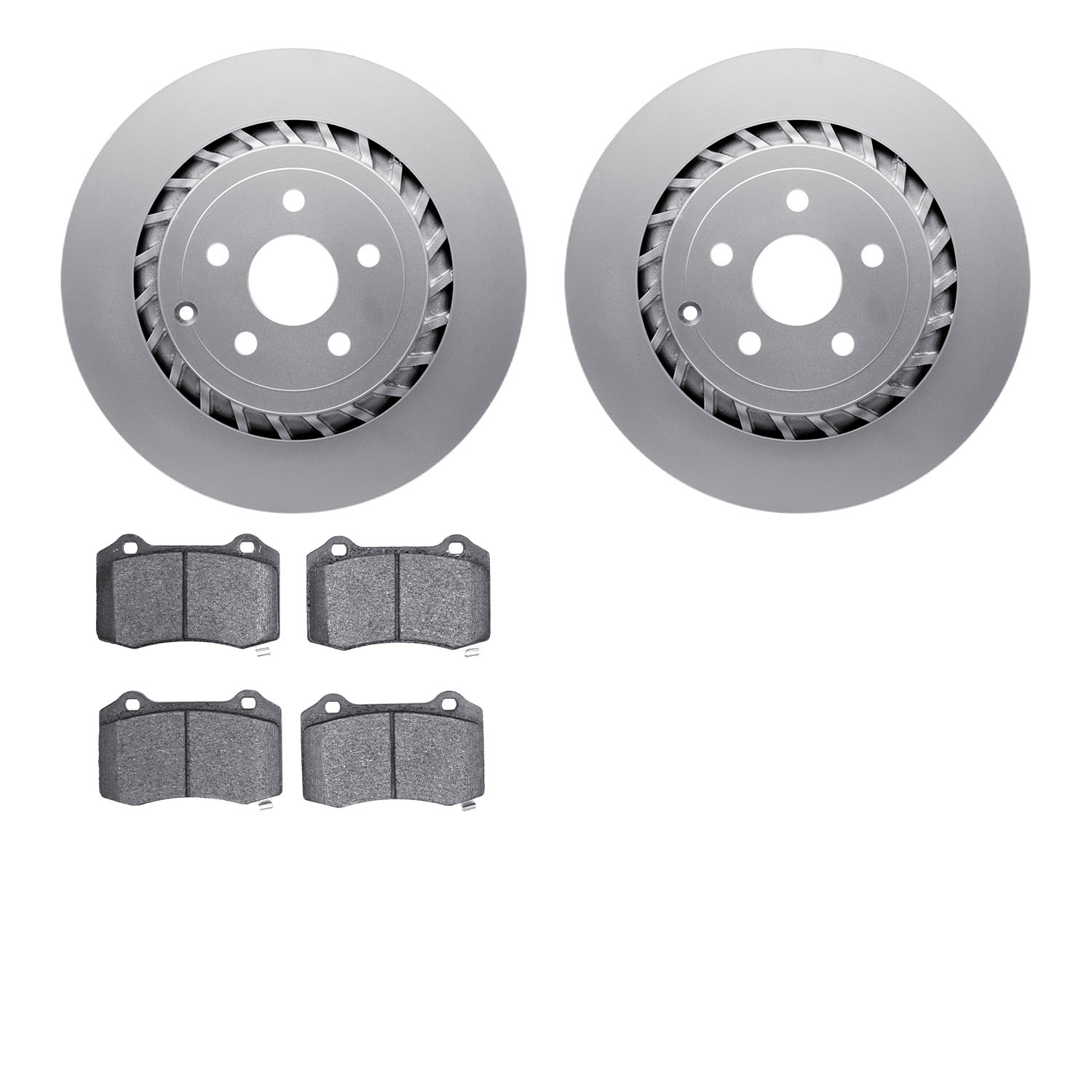 4602-47010 Geospec Brake Rotors w/5000 Euro Ceramic Brake Pads Kit, 2015-2017 GM, Position: Rear
