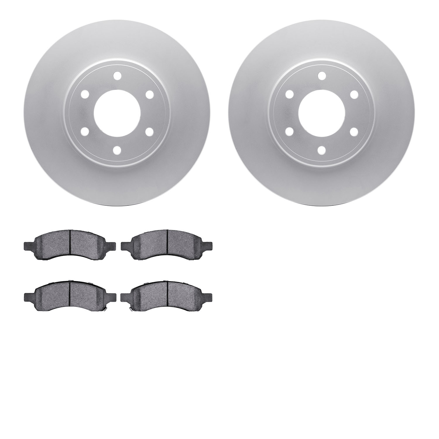 4602-47012 Geospec Brake Rotors w/5000 Euro Ceramic Brake Pads Kit, 2006-2009 GM, Position: Front