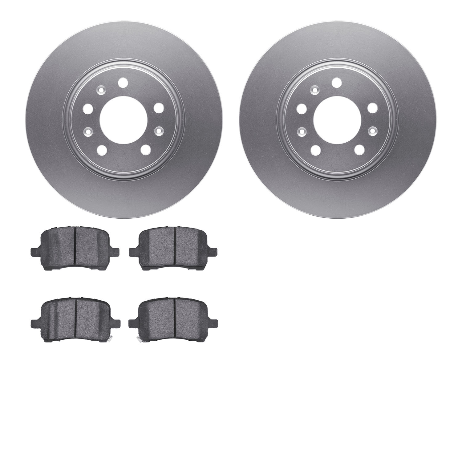 4602-53001 Geospec Brake Rotors w/5000 Euro Ceramic Brake Pads Kit, 2006-2010 GM, Position: Front