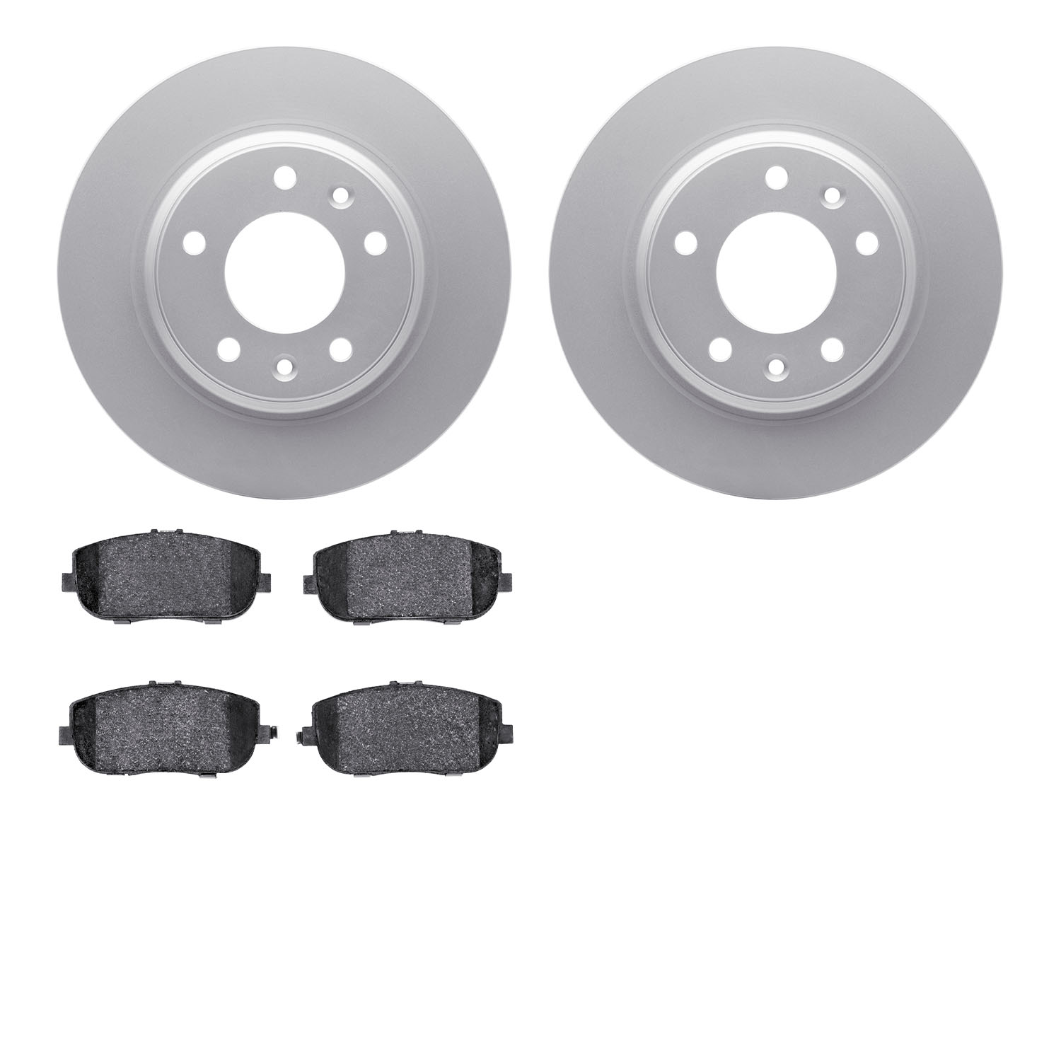 4602-54017 Geospec Brake Rotors w/5000 Euro Ceramic Brake Pads Kit, 2006-2015 Ford/Lincoln/Mercury/Mazda, Position: Rear