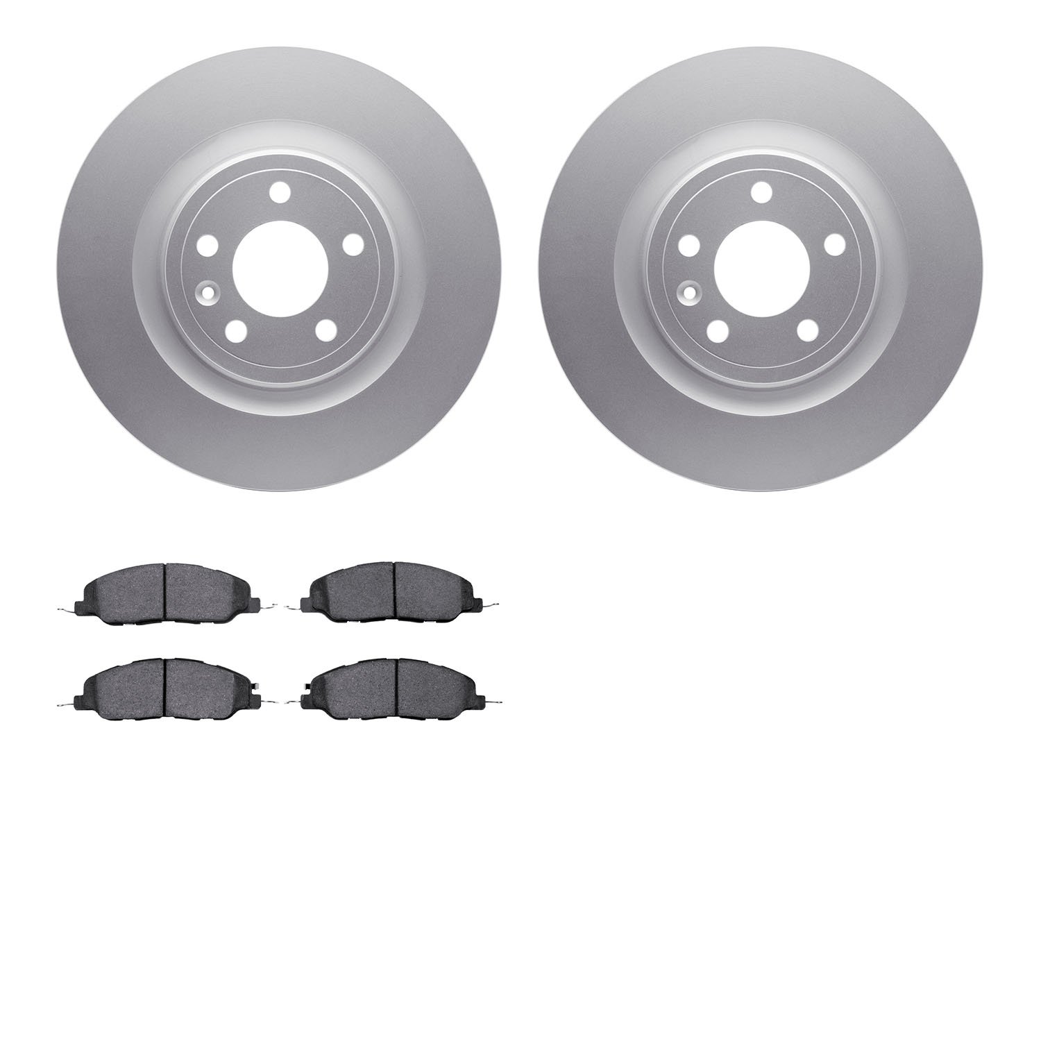 4602-54018 Geospec Brake Rotors w/5000 Euro Ceramic Brake Pads Kit, 2011-2014 Ford/Lincoln/Mercury/Mazda, Position: Front