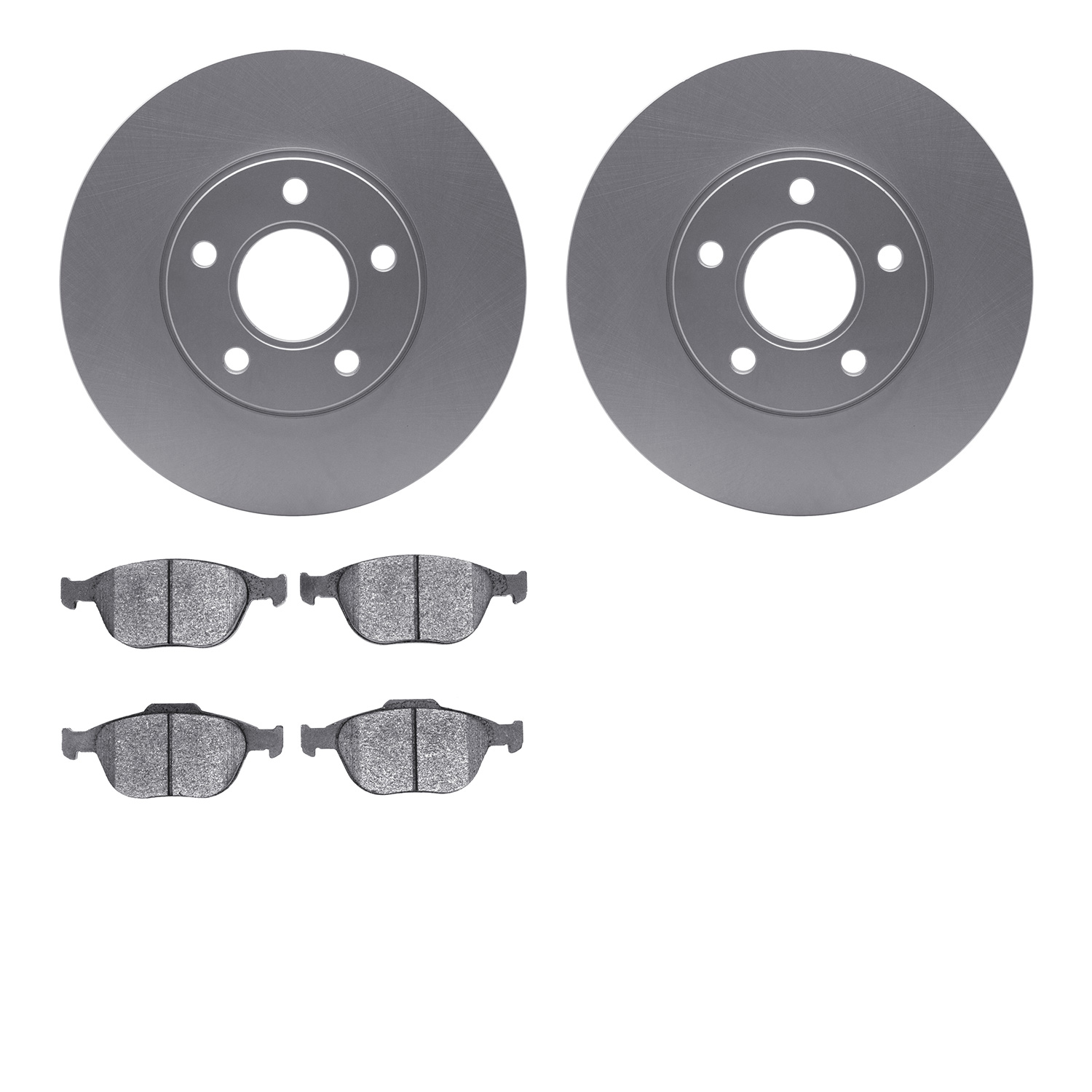 4602-54028 Geospec Brake Rotors w/5000 Euro Ceramic Brake Pads Kit, 2010-2013 Ford/Lincoln/Mercury/Mazda, Position: Front