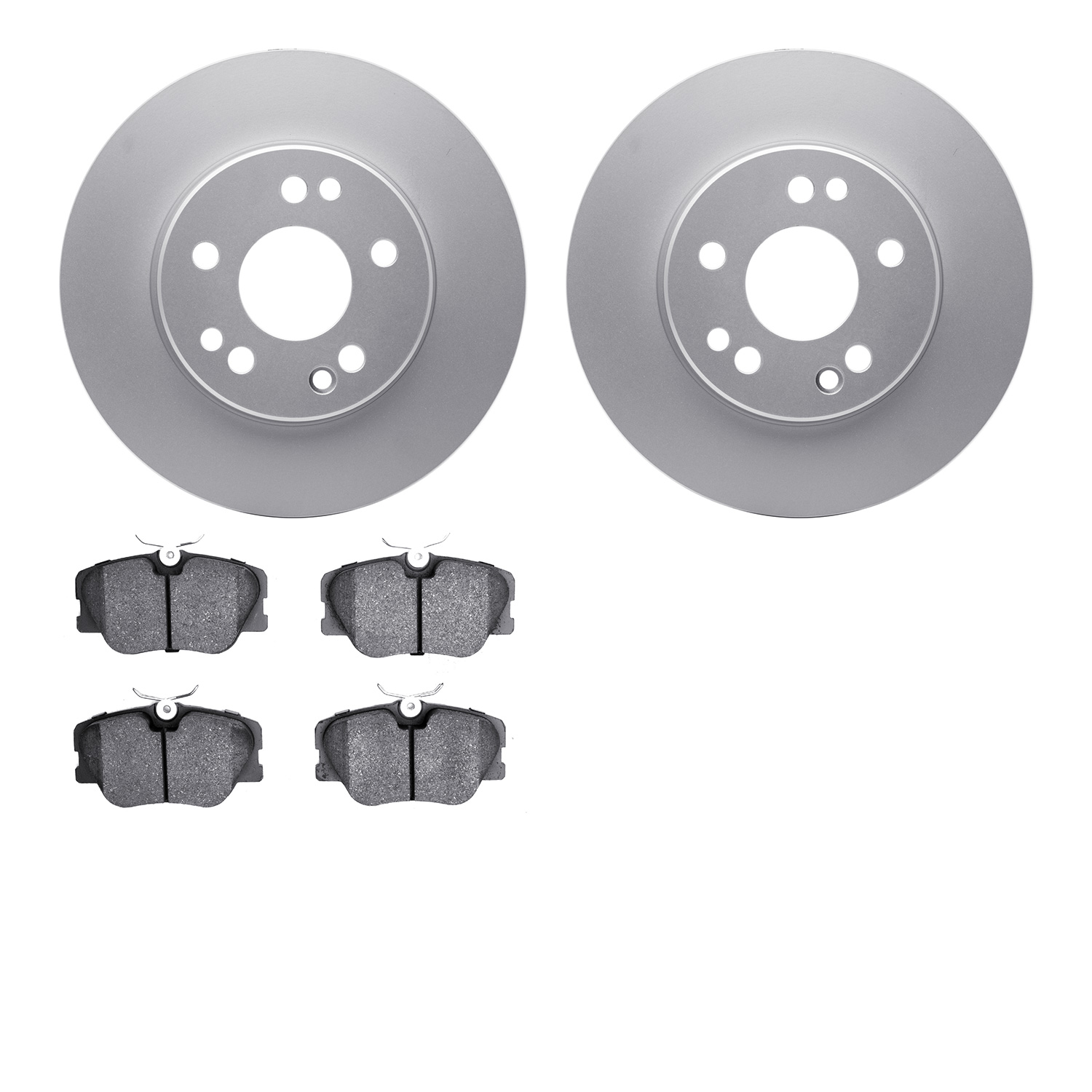 4602-63008 Geospec Brake Rotors w/5000 Euro Ceramic Brake Pads Kit, 1984-1995 Mercedes-Benz, Position: Front