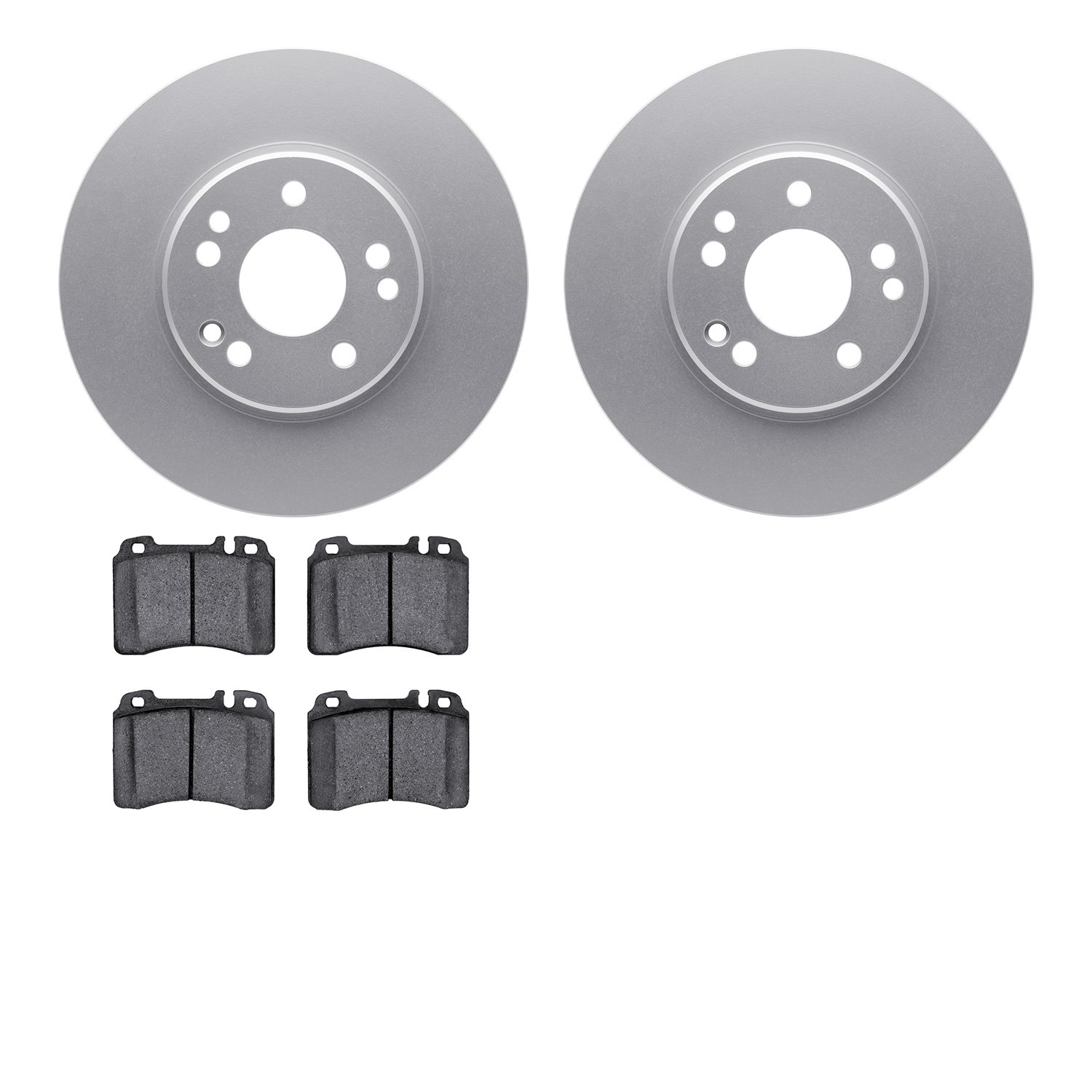 4602-63011 Geospec Brake Rotors w/5000 Euro Ceramic Brake Pads Kit, 1990-1998 Mercedes-Benz, Position: Front