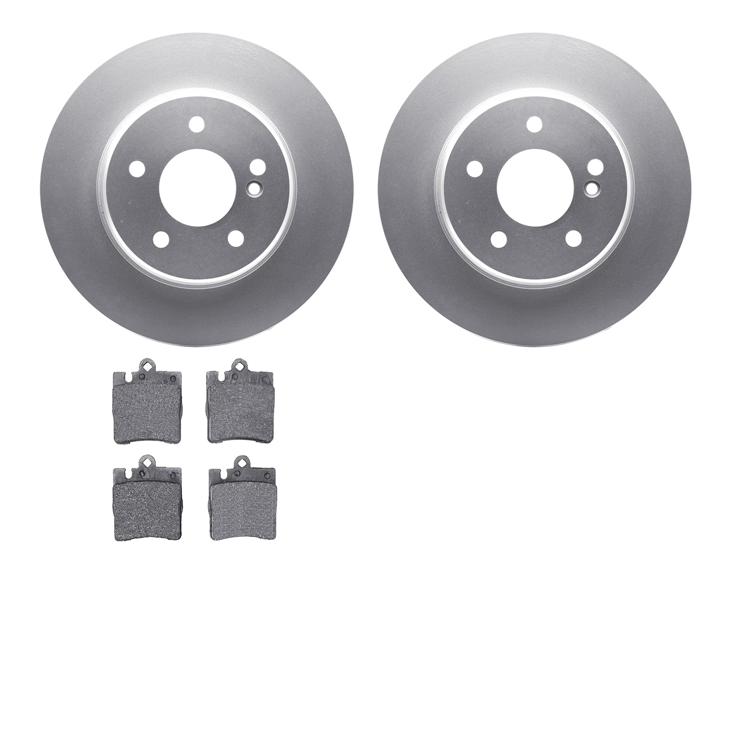 4602-63015 Geospec Brake Rotors w/5000 Euro Ceramic Brake Pads Kit, 1996-2011 Mercedes-Benz, Position: Rear