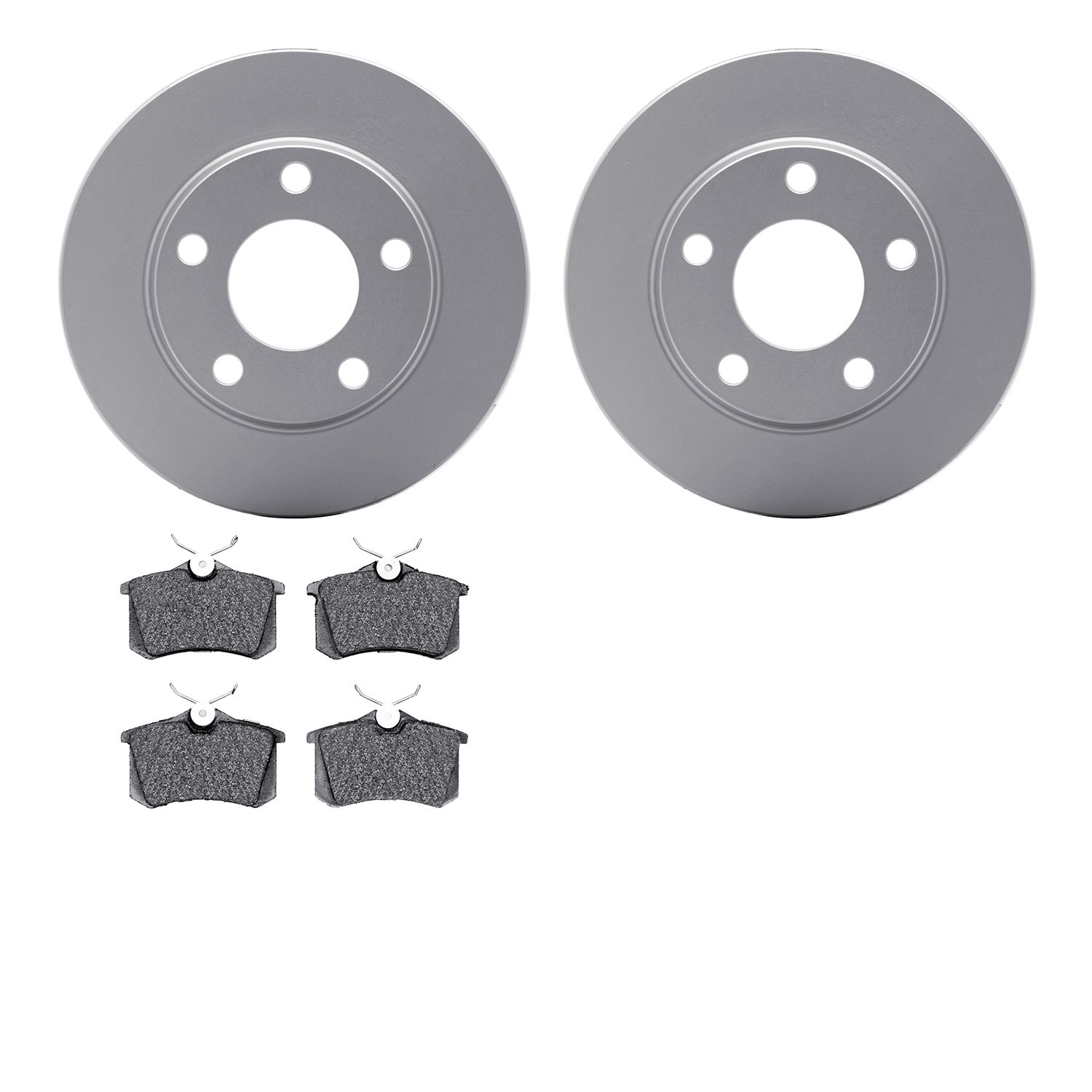 4602-73005 Geospec Brake Rotors w/5000 Euro Ceramic Brake Pads Kit, 1999-2002 Audi/Volkswagen, Position: Rear