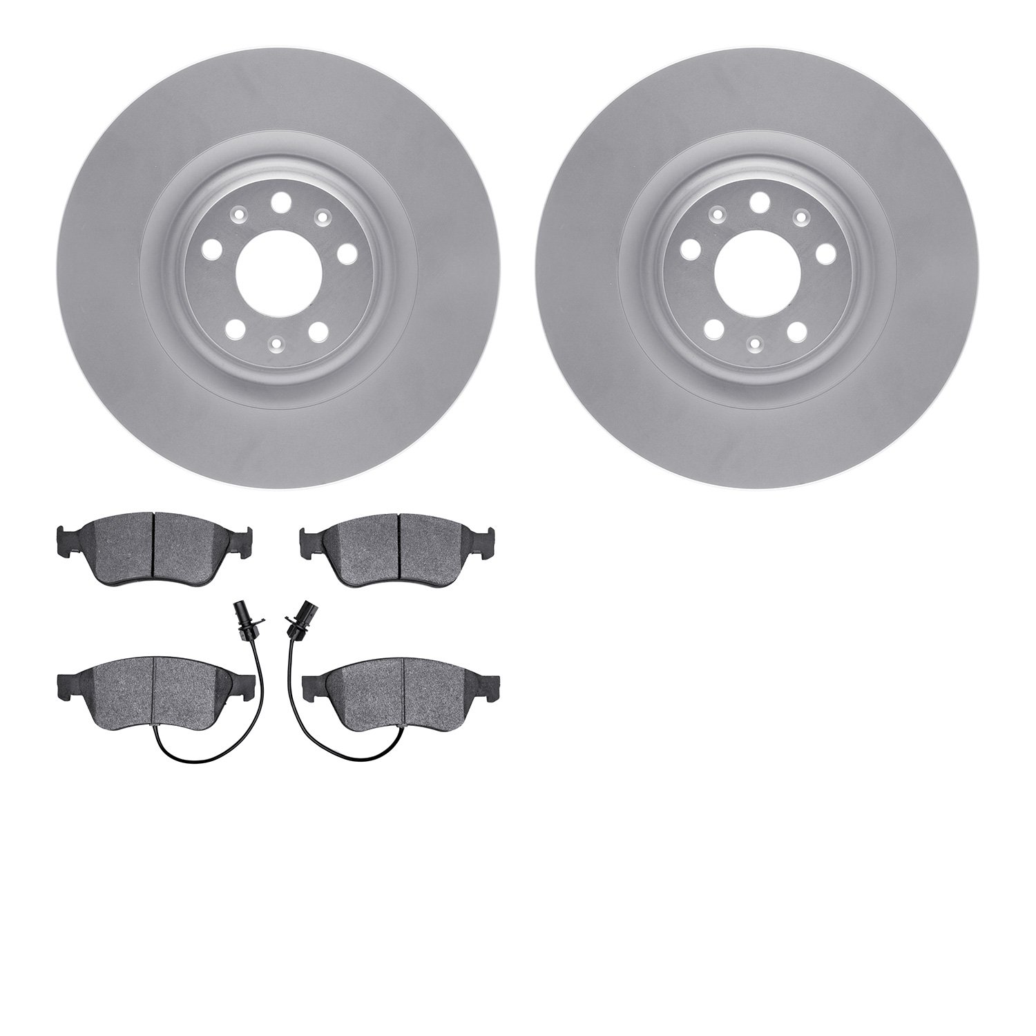 4602-73013 Geospec Brake Rotors w/5000 Euro Ceramic Brake Pads Kit, 2004-2011 Audi/Volkswagen, Position: Front