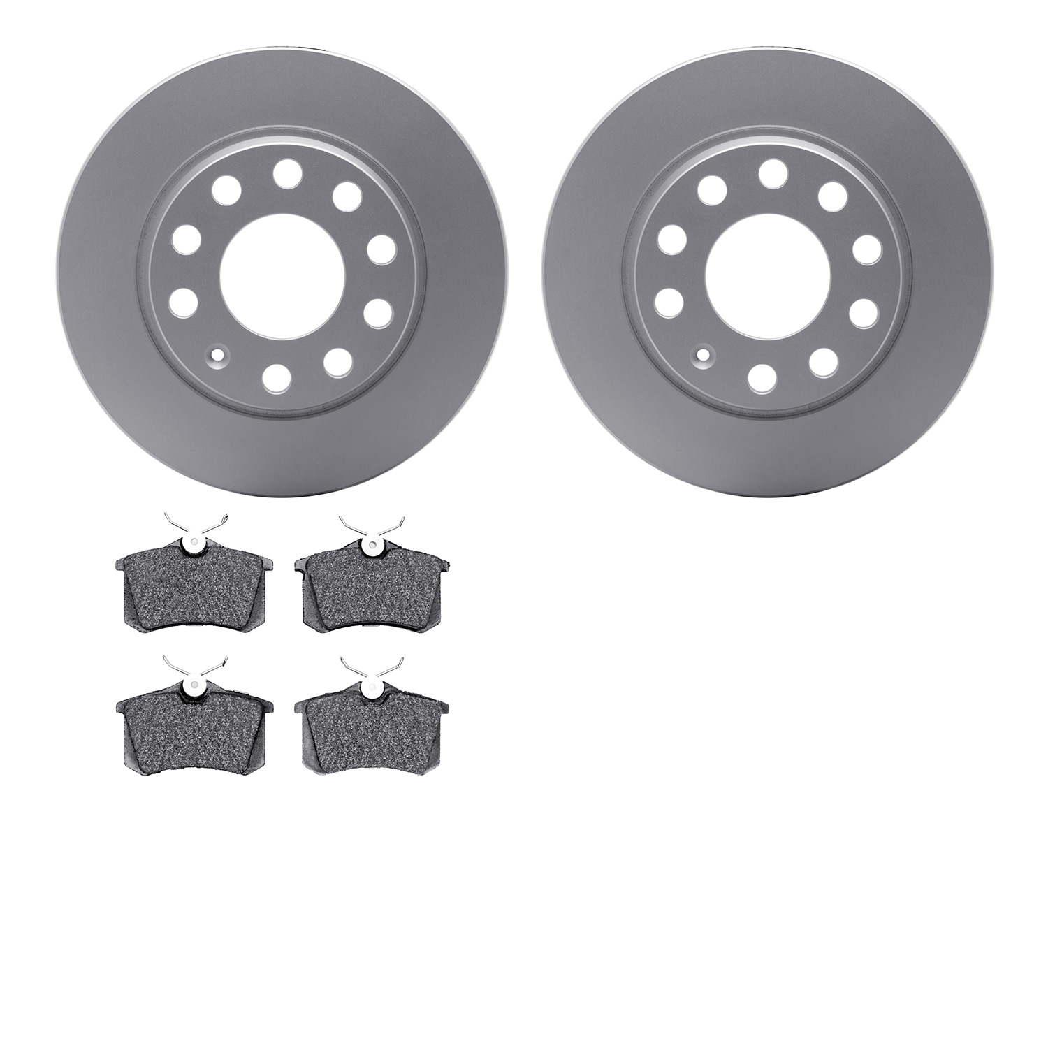 4602-73026 Geospec Brake Rotors w/5000 Euro Ceramic Brake Pads Kit, 2000-2008 Audi/Volkswagen, Position: Rear