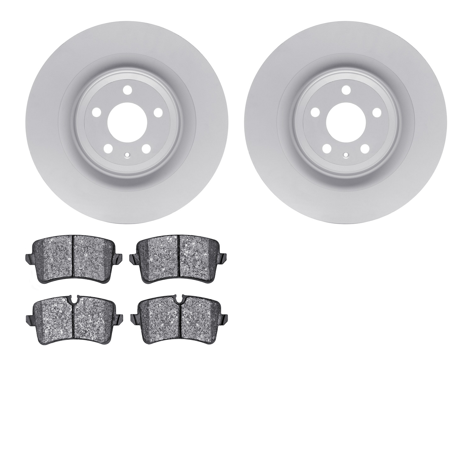 4602-73040 Geospec Brake Rotors w/5000 Euro Ceramic Brake Pads Kit, 2011-2018 Audi/Volkswagen, Position: Rear
