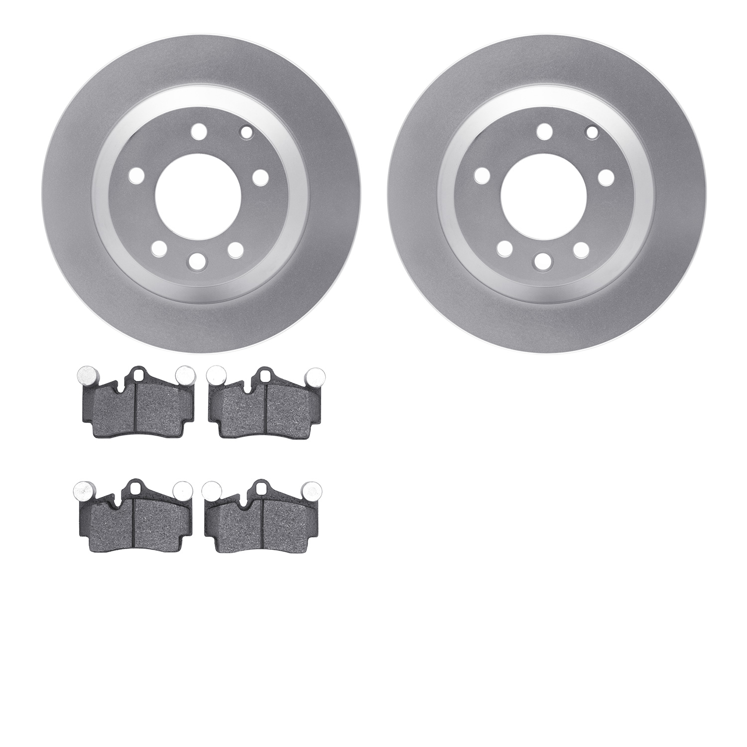 4602-74031 Geospec Brake Rotors w/5000 Euro Ceramic Brake Pads Kit, 2003-2015 Multiple Makes/Models, Position: Rear