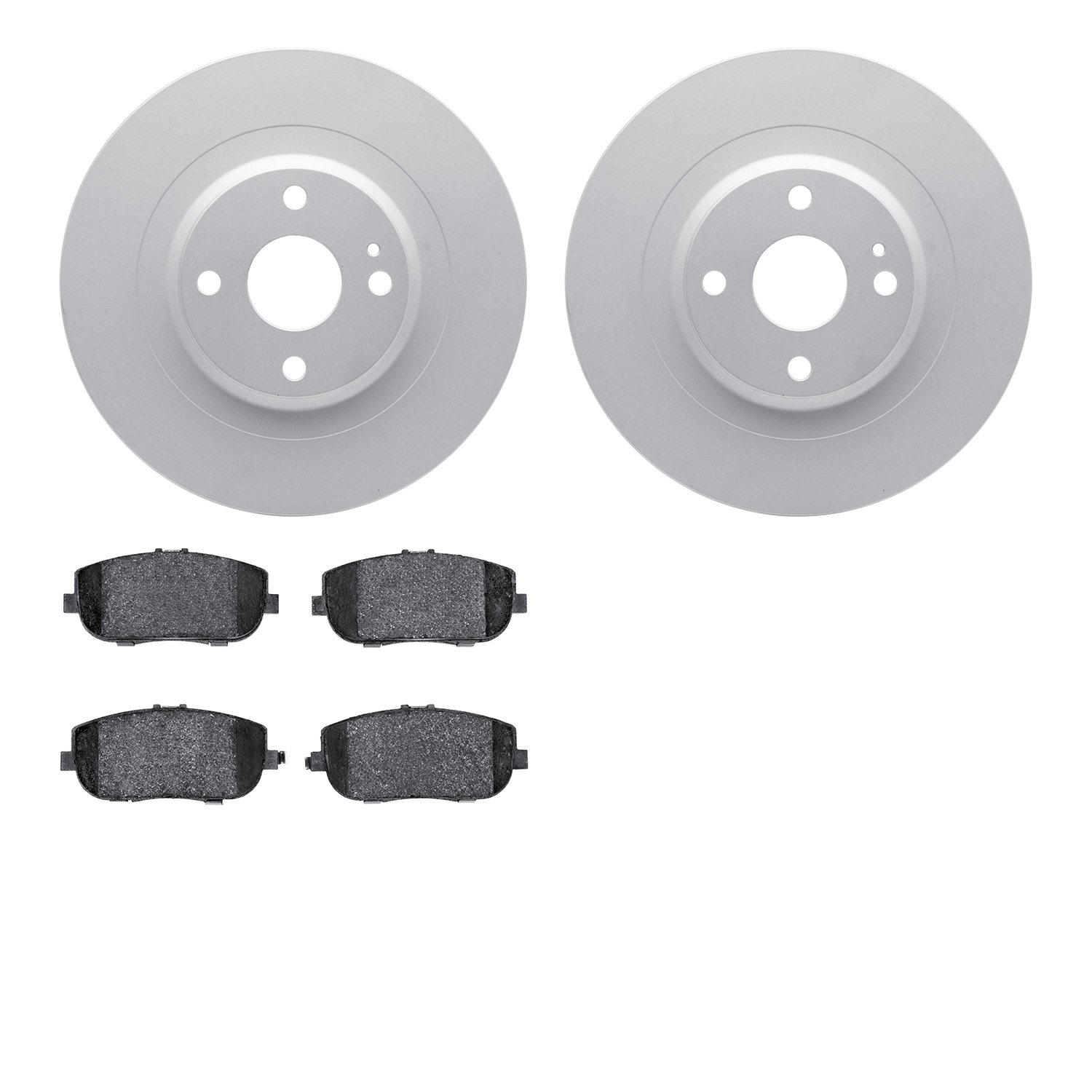 4602-80007 Geospec Brake Rotors w/5000 Euro Ceramic Brake Pads Kit, Fits Select Multiple Makes/Models, Position: Rear