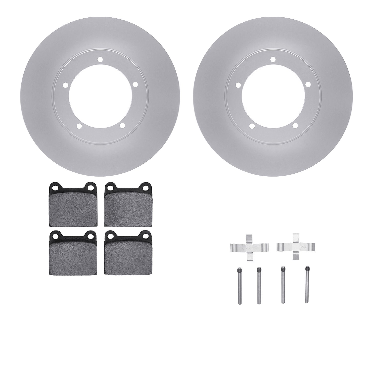 4612-02001 Geospec Brake Rotors w/5000 Euro Ceramic Brake Pads & Hardware, 1965-1973 Porsche, Position: Front