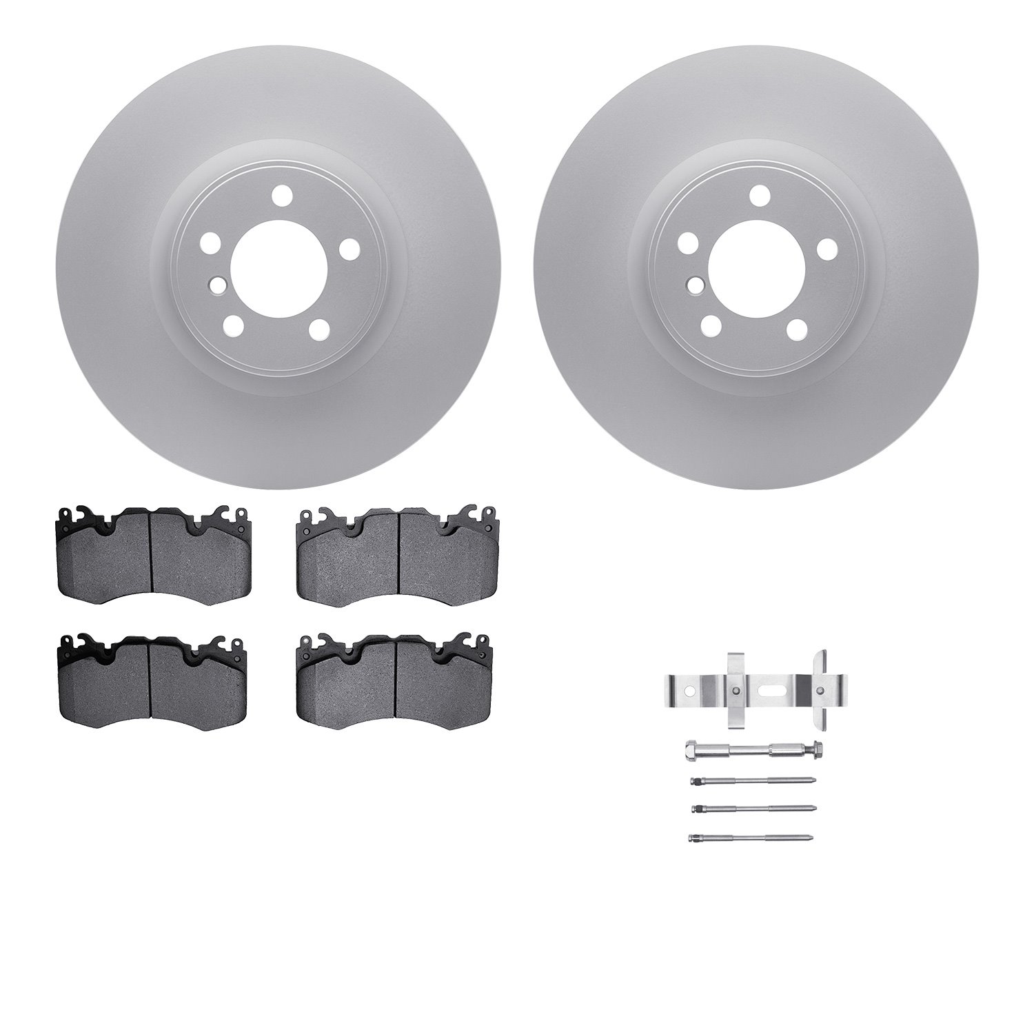 4612-11018 Geospec Brake Rotors w/5000 Euro Ceramic Brake Pads & Hardware, 2010-2012 Land Rover, Position: Front