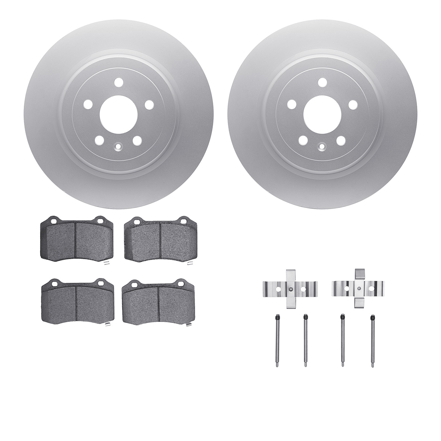 4612-26000 Geospec Brake Rotors w/5000 Euro Ceramic Brake Pads & Hardware, 2012-2020 Tesla, Position: Rear
