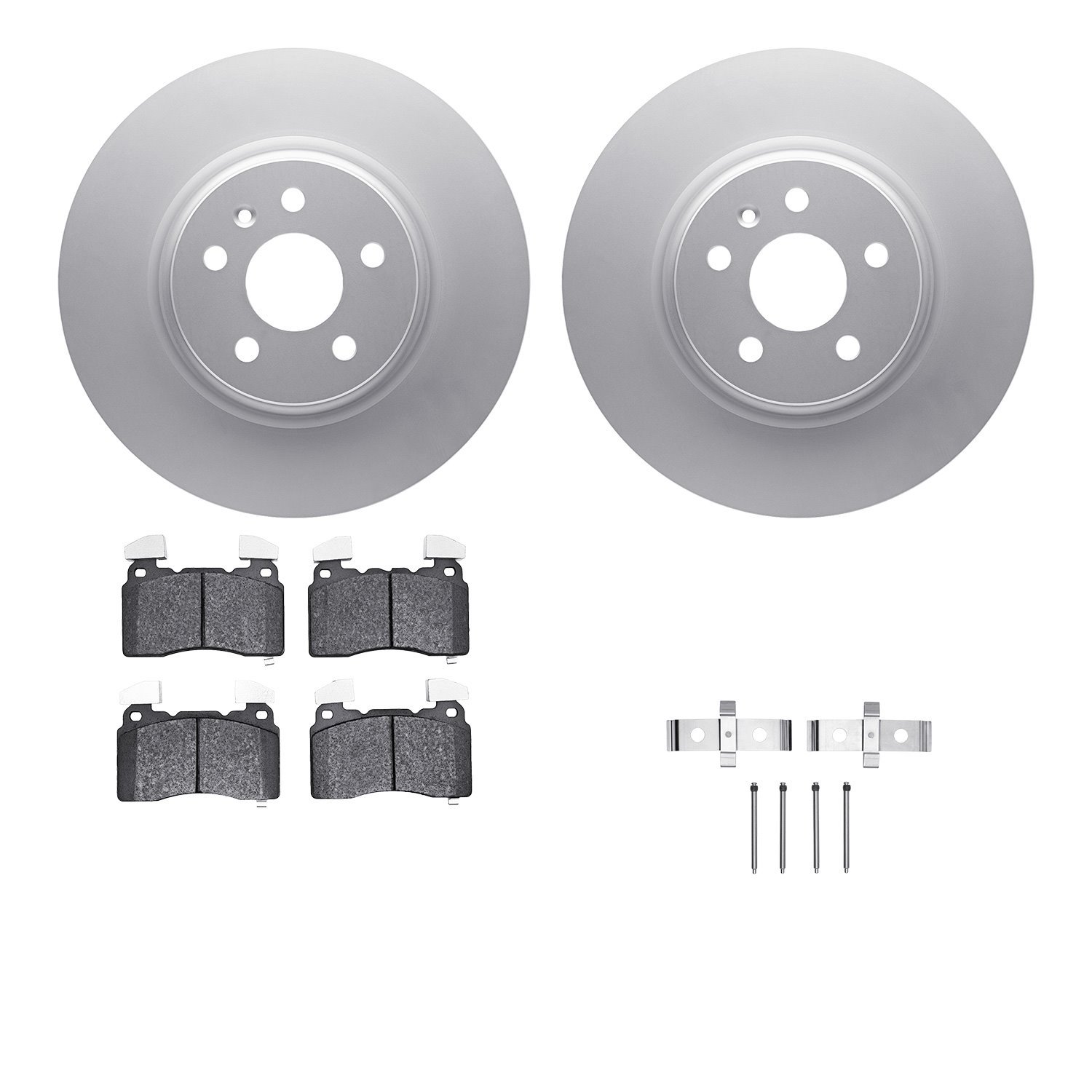 4612-26002 Geospec Brake Rotors w/5000 Euro Ceramic Brake Pads & Hardware, 2012-2013 Tesla, Position: Front
