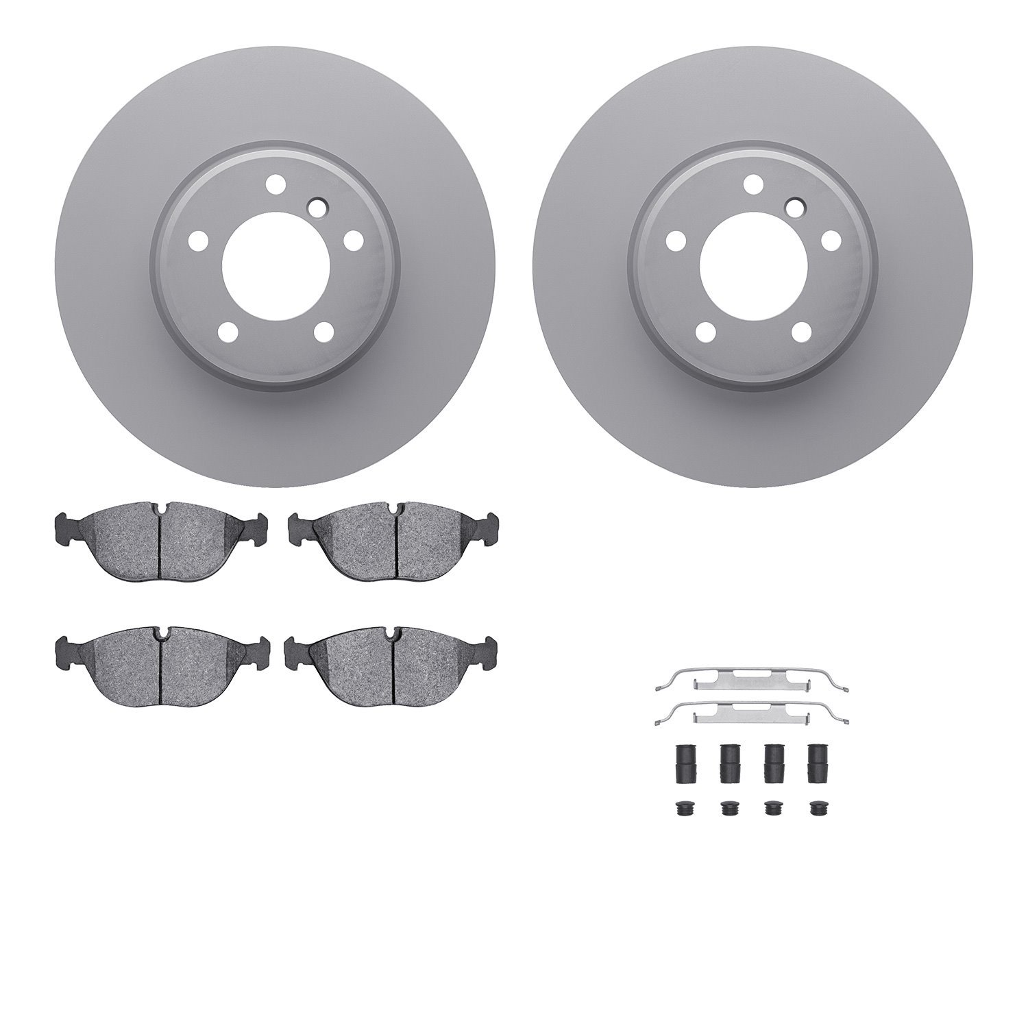 4612-31022 Geospec Brake Rotors w/5000 Euro Ceramic Brake Pads & Hardware, 2000-2003 BMW, Position: Front