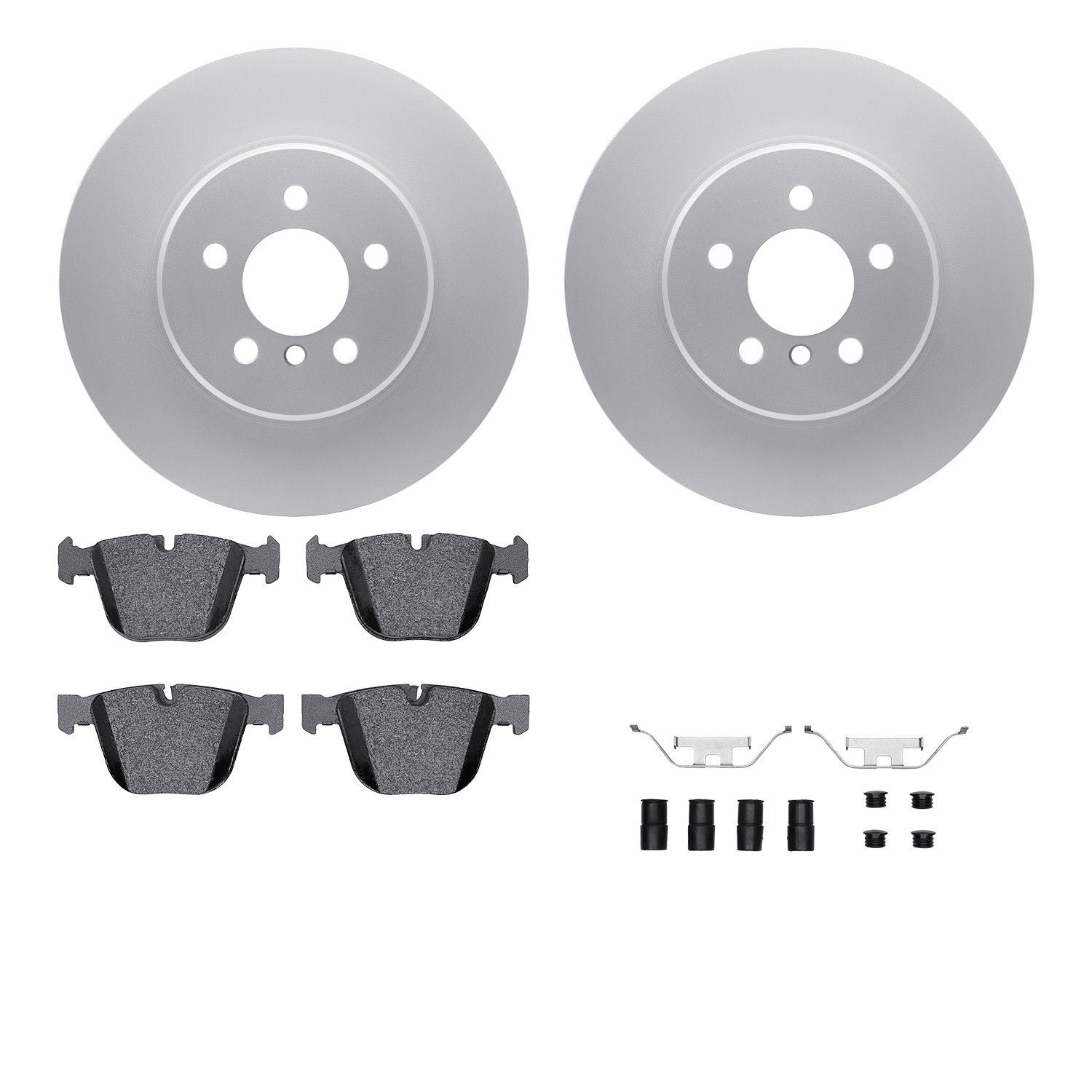 4612-31063 Geospec Brake Rotors w/5000 Euro Ceramic Brake Pads & Hardware, 2010-2017 BMW, Position: Rear