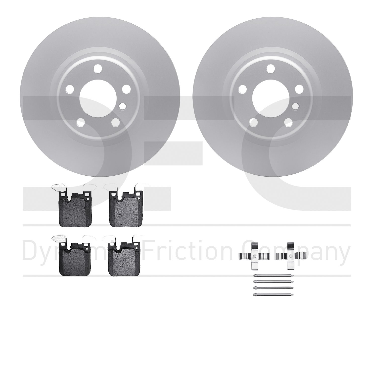 4612-31071 Geospec Brake Rotors w/5000 Euro Ceramic Brake Pads & Hardware, 2012-2020 BMW, Position: Rear