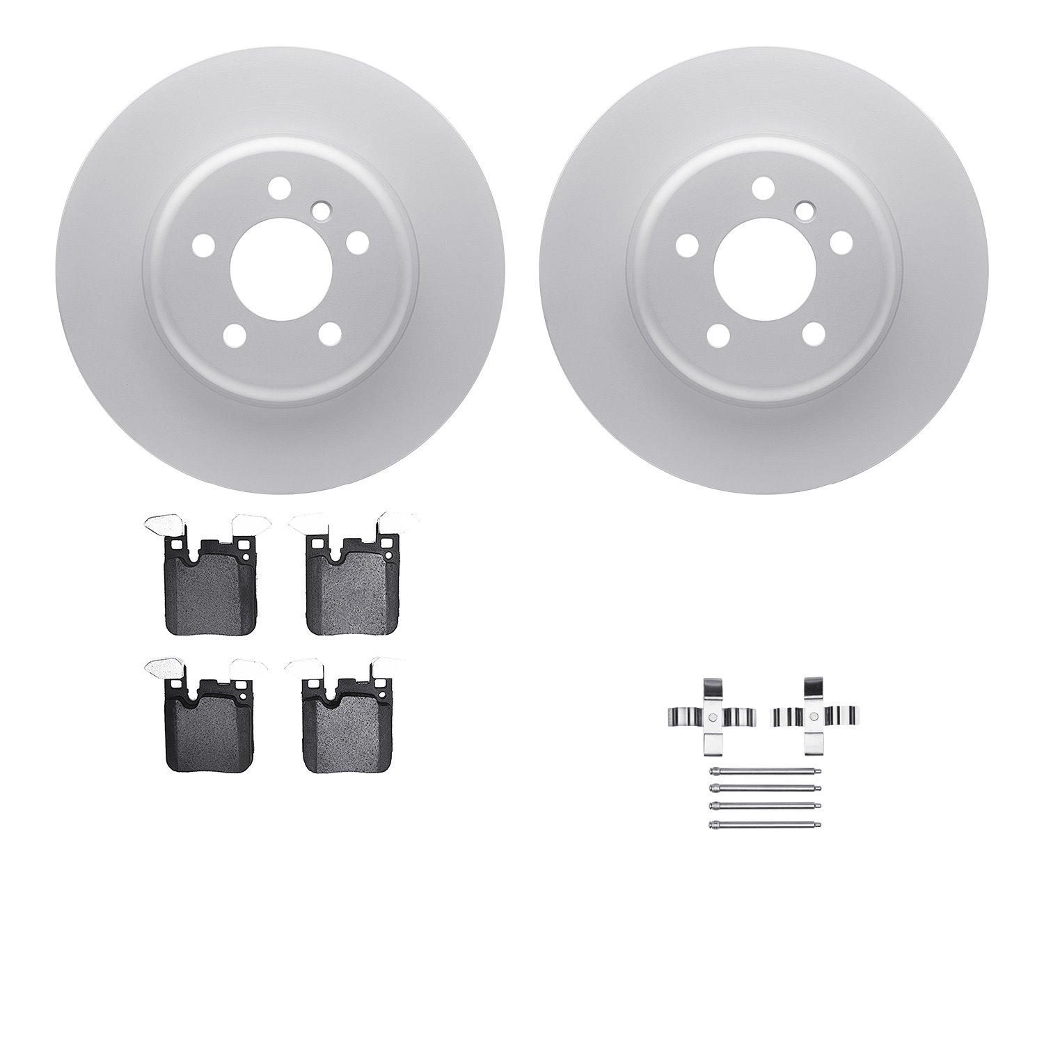 4612-31072 Geospec Brake Rotors w/5000 Euro Ceramic Brake Pads & Hardware, 2013-2021 BMW, Position: Rear