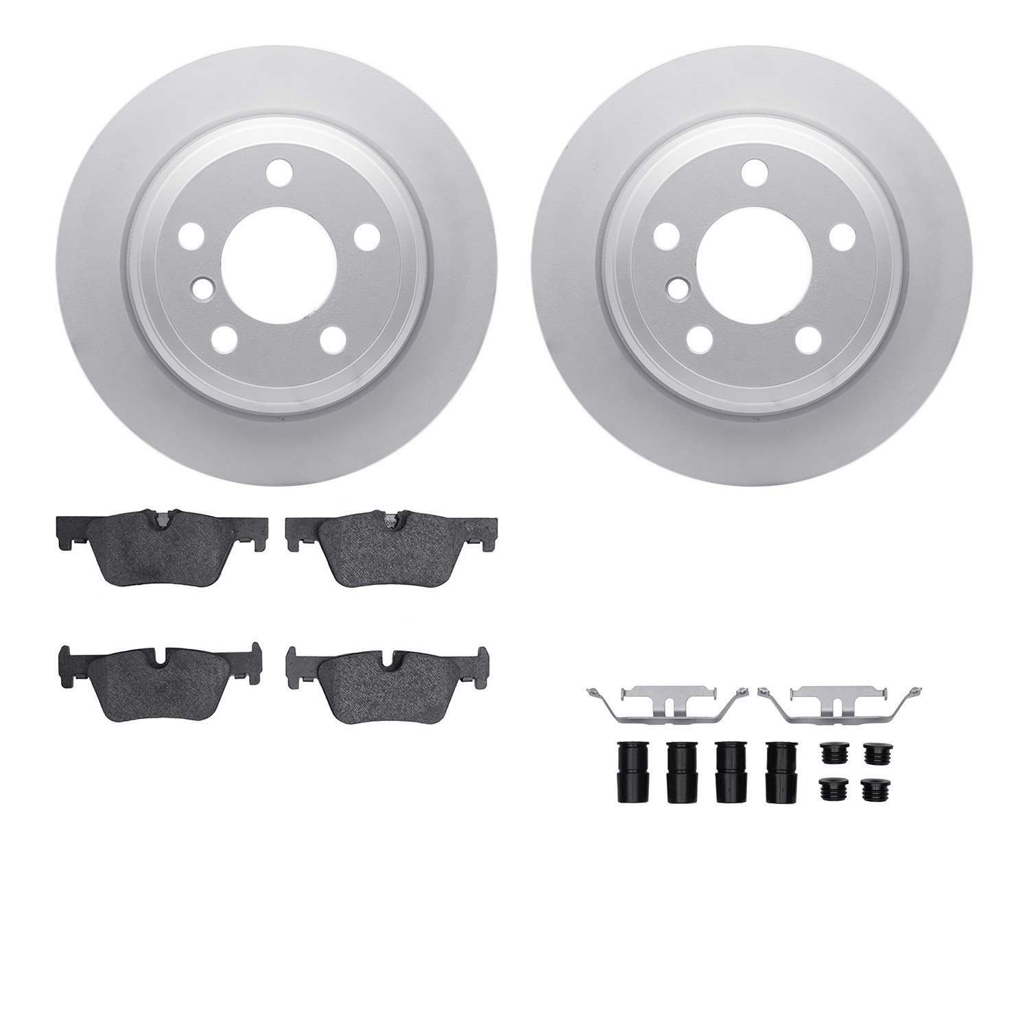4612-31073 Geospec Brake Rotors w/5000 Euro Ceramic Brake Pads & Hardware, 2013-2020 BMW, Position: Rear