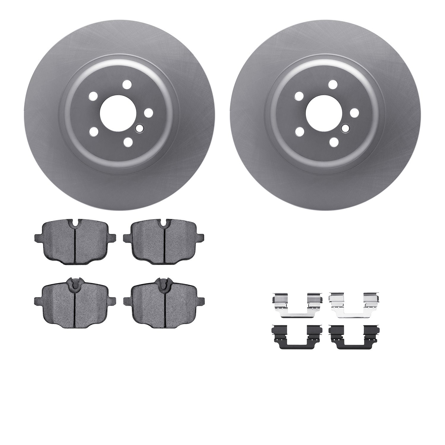 4612-31093 Geospec Brake Rotors w/5000 Euro Ceramic Brake Pads & Hardware, 2016-2020 BMW, Position: Rear