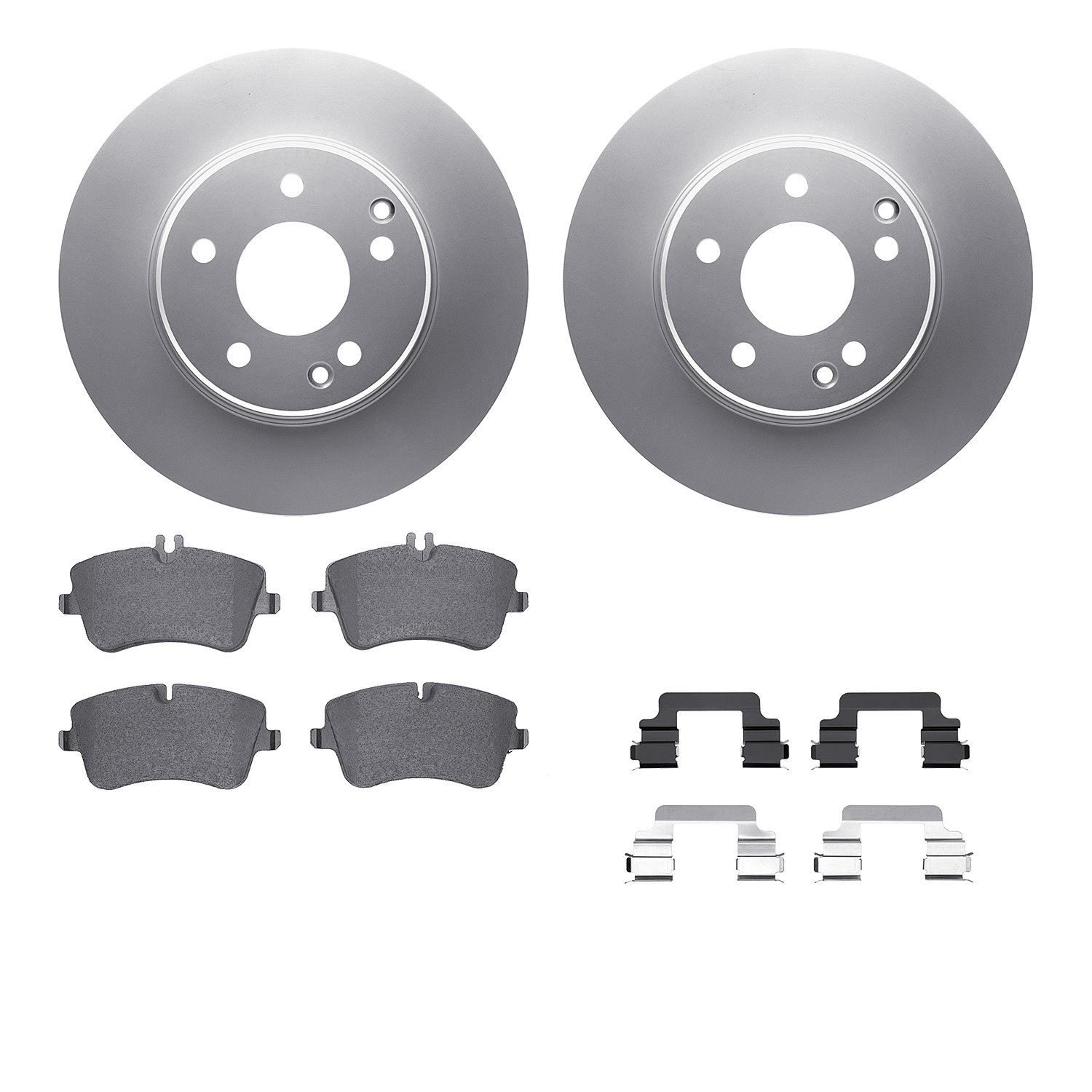 4612-63031 Geospec Brake Rotors w/5000 Euro Ceramic Brake Pads & Hardware, 2003-2015 Mercedes-Benz, Position: Front