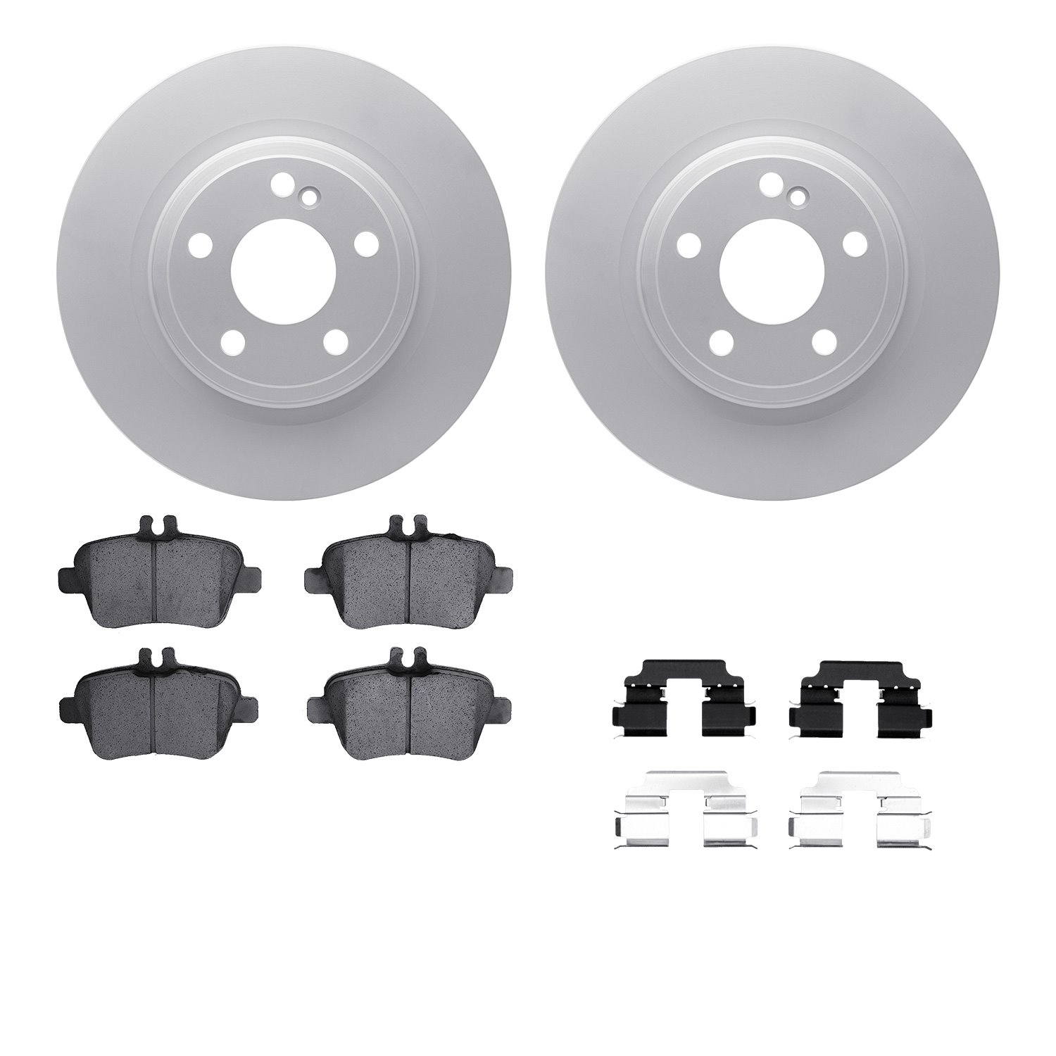 4612-63057 Geospec Brake Rotors w/5000 Euro Ceramic Brake Pads & Hardware, 2012-2020 Mercedes-Benz, Position: Rear