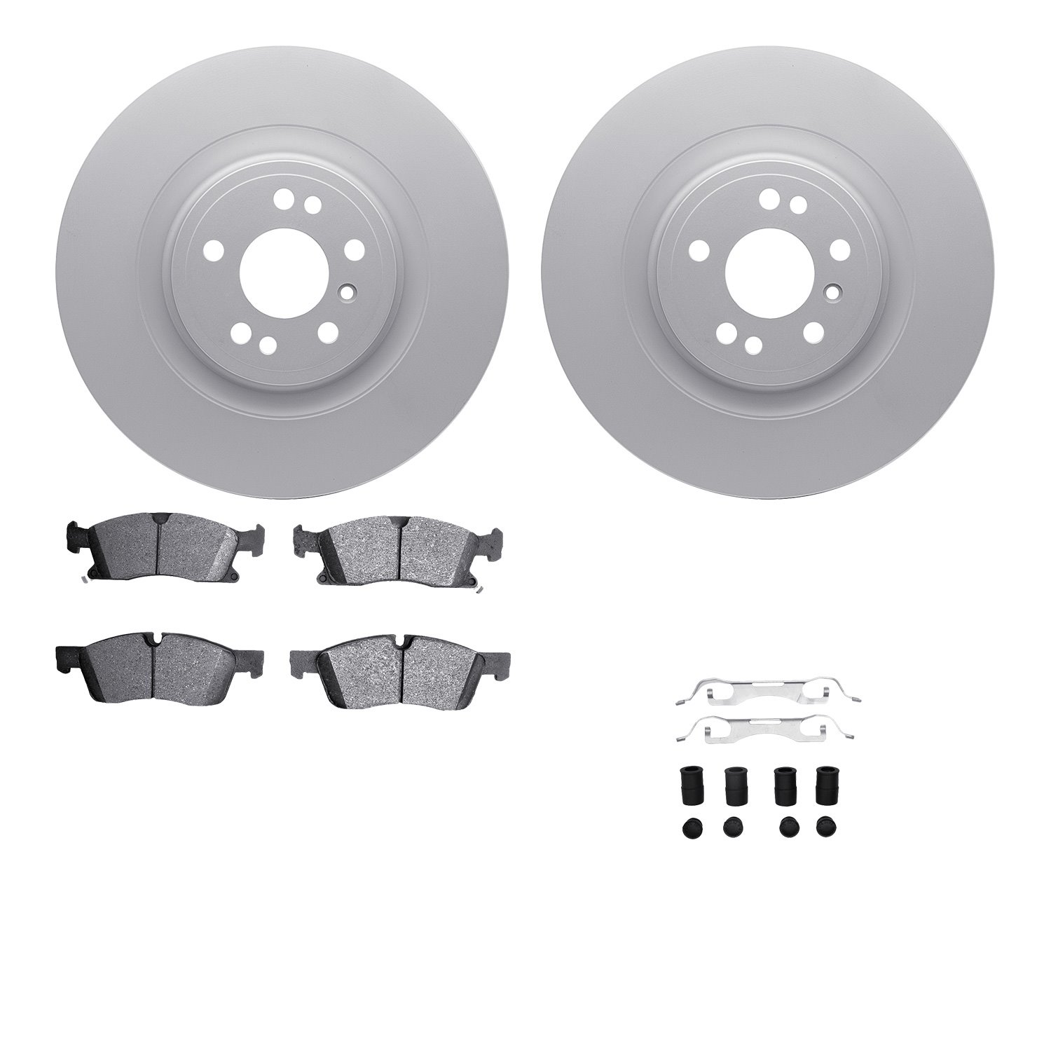 4612-63080 Geospec Brake Rotors w/5000 Euro Ceramic Brake Pads & Hardware, 2013-2019 Mercedes-Benz, Position: Front